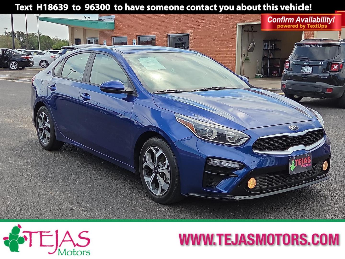 2021 Deep Sea Blue - B2R /Black - WK Kia Forte LXS (3KPF24AD0ME) with an 2L I-4 DOHC, D-CVVT variable valve control, regular unleaded, engine with 147HP engine, located at 4110 Avenue Q, Lubbock, 79412, 33.556553, -101.855820 - 09/06/2025 key in envelope god - Photo#0