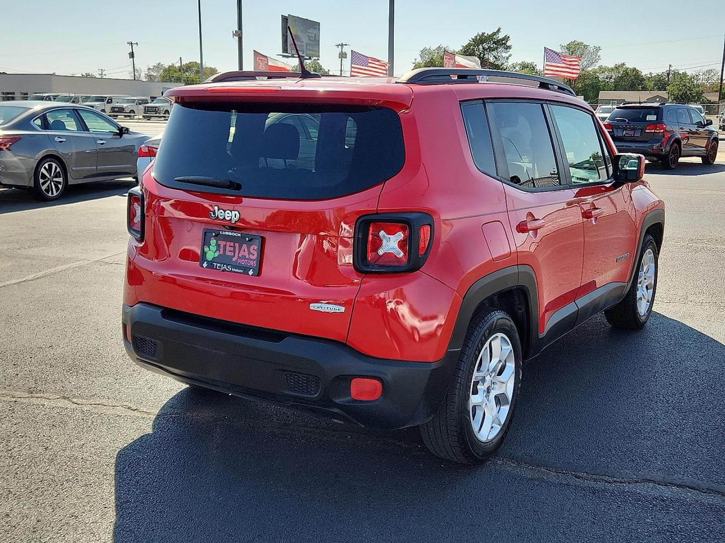 2017 RED Jeep Renegade Latitude FWD (ZACCJABB6HP) with an Tigershark MultiAir 2.4L I-4 variable valve control, regular unleaded, engine with 180HP engine, located at 4110 Avenue Q, Lubbock, 79412, 33.556553, -101.855820 - Photo#1