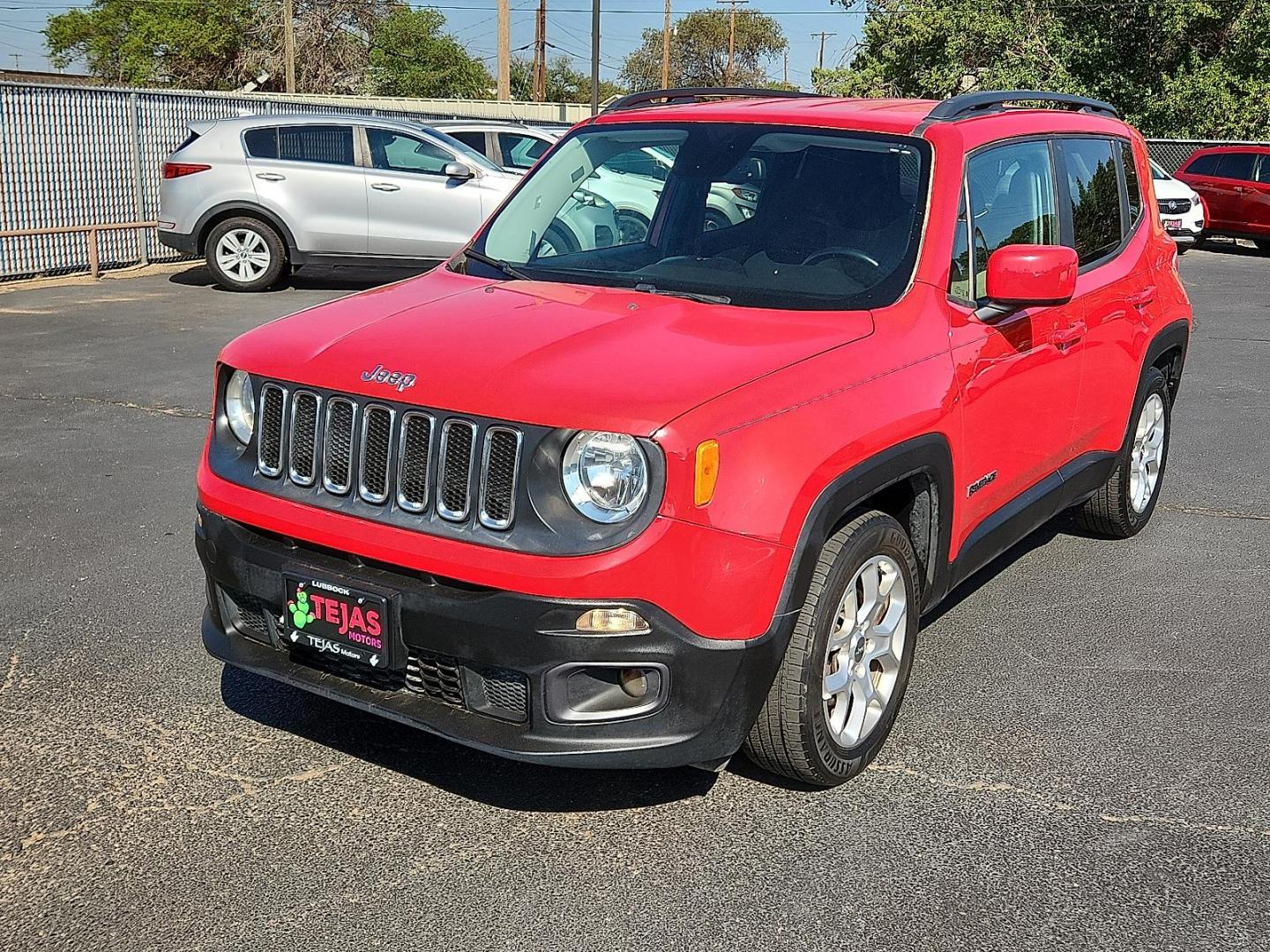 2017 RED Jeep Renegade Latitude FWD (ZACCJABB6HP) with an Tigershark MultiAir 2.4L I-4 variable valve control, regular unleaded, engine with 180HP engine, located at 4110 Avenue Q, Lubbock, 79412, 33.556553, -101.855820 - Photo#3