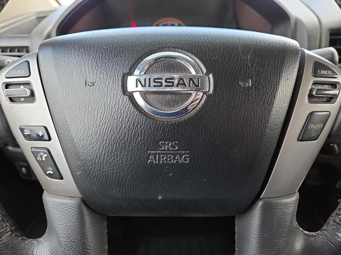 2015 Gun Metallic - KAD /Charcoal - G Nissan Titan SL (1N6BA0EC5FN) with an Endurance 5.6L V-8 DOHC, variable valve control, regular unleaded, engine with 317HP engine, located at 4110 Avenue Q, Lubbock, 79412, 33.556553, -101.855820 - 09/13/2025 KEY IN ENVELOPE GOD - Photo#11