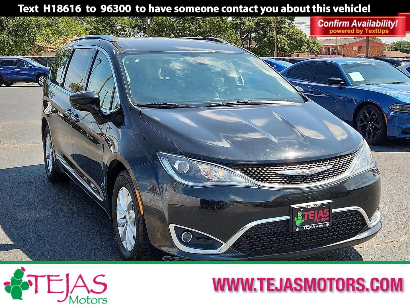 2018 BLACK Chrysler Pacifica Touring L (2C4RC1BG7JR) with an 3.6L V-6 DOHC, VVT variable valve control, regular unleaded, engine with cylinder deactivation and 287HP engine, located at 4110 Avenue Q, Lubbock, 79412, 33.556553, -101.855820 - 09/132025 KEY IN ENVELOPE GOD - Photo#0