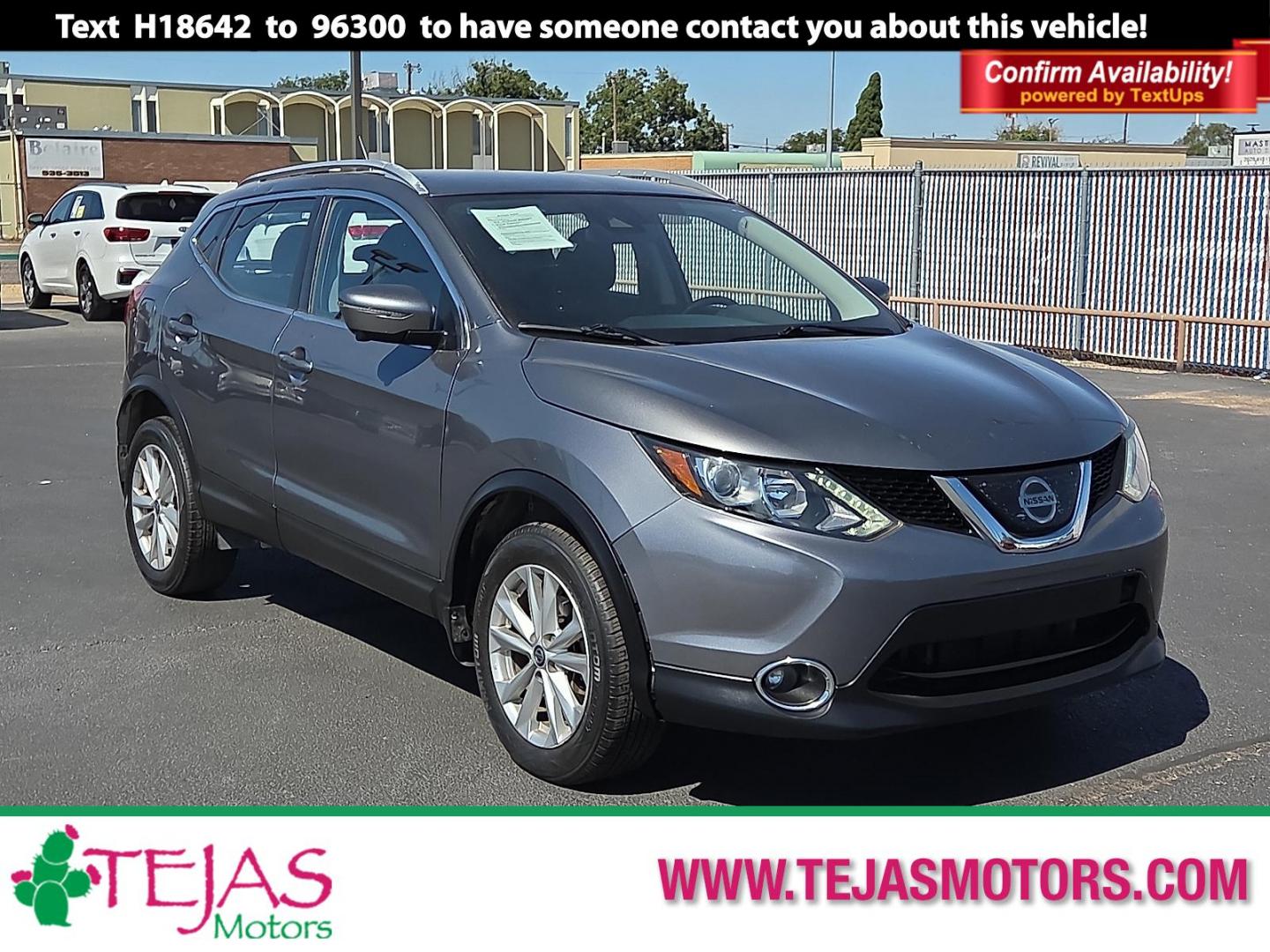 2019 Gun Metallic - KAD /Charcoal - G Nissan Rogue Sport SV (JN1BJ1CP1KW) with an 2L I-4 gasoline direct injection, DOHC, variable valve control, regular unleaded, engine with 141HP engine, located at 4110 Avenue Q, Lubbock, 79412, 33.556553, -101.855820 - 09/27/2025 KEY IN ENVELOPE GOD - Photo#0