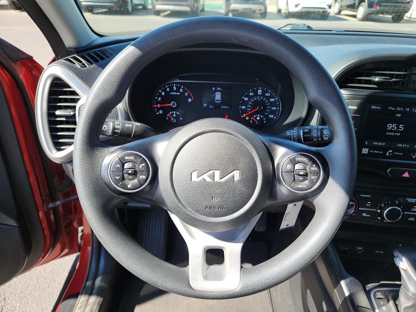 2022 ORANGE Kia Soul LX (KNDJ23AU1N7) with an 2L I-4 DOHC, D-CVVT variable valve control, regular unleaded, engine with 147HP engine, located at 4110 Avenue Q, Lubbock, 79412, 33.556553, -101.855820 - 10/10/2025 KEY IN ENVELOPE GOD - Photo#10