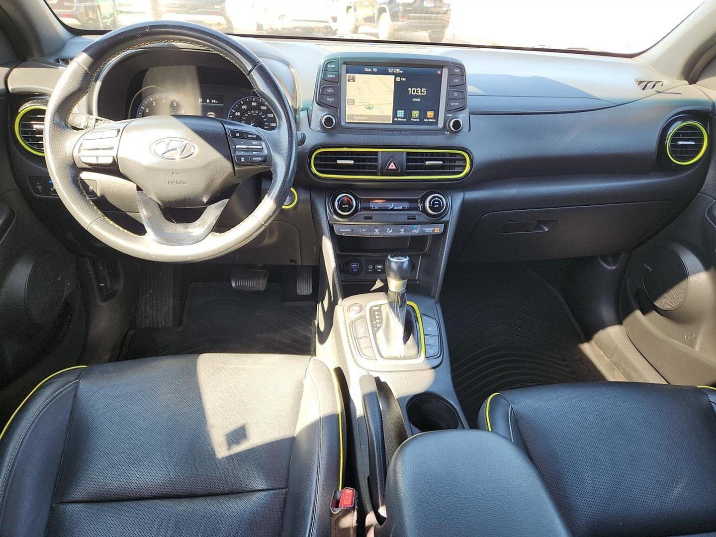 2020 GREEN Hyundai Kona Ultimate (KM8K53A5XLU) with an Gamma 1.6L I-4 gasoline direct injection, DOHC, variable valve control, intercooled turbo, regular unleaded, engine with 175HP engine, located at 4110 Avenue Q, Lubbock, 79412, 33.556553, -101.855820 - Photo#6