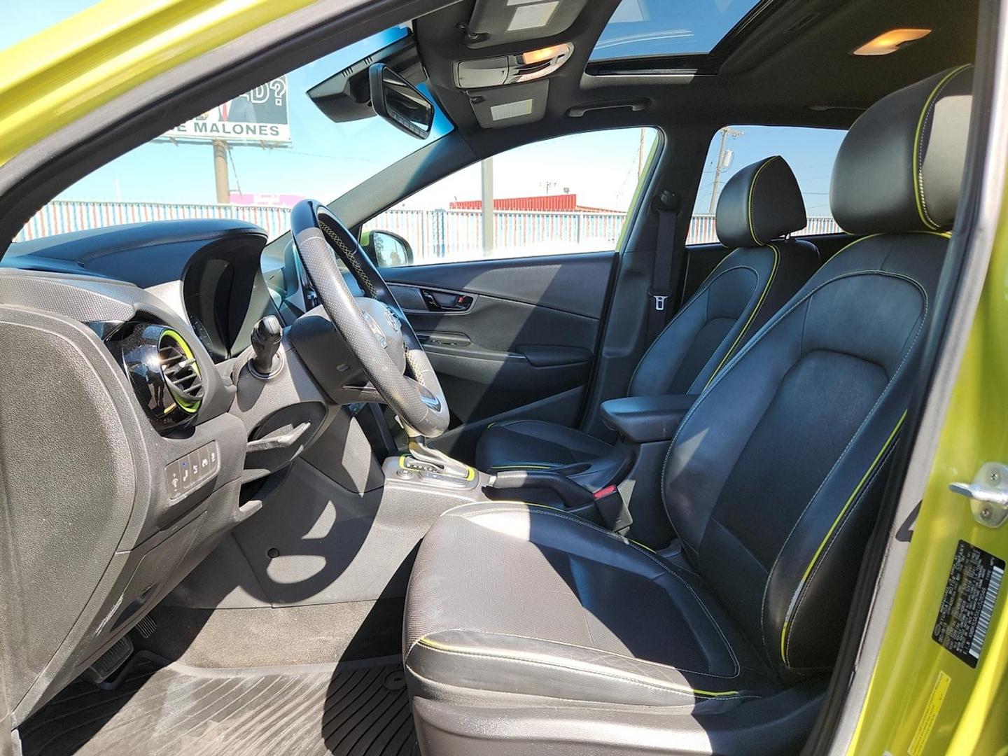 2020 GREEN Hyundai Kona Ultimate (KM8K53A5XLU) with an Gamma 1.6L I-4 gasoline direct injection, DOHC, variable valve control, intercooled turbo, regular unleaded, engine with 175HP engine, located at 4110 Avenue Q, Lubbock, 79412, 33.556553, -101.855820 - Photo#7