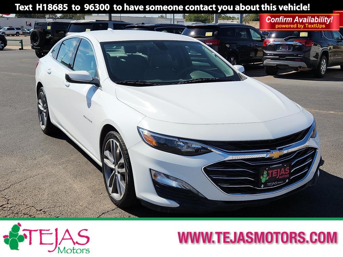 2021 WHITE Chevrolet Malibu FWD LT (1G1ZD5ST5MF) with an ECOTEC 1.5L I-4 gasoline direct injection, DOHC, VVT variable valve control, intercooled turbo, regular unleaded, engine with 160HP engine, located at 4110 Avenue Q, Lubbock, 79412, 33.556553, -101.855820 - Photo#0