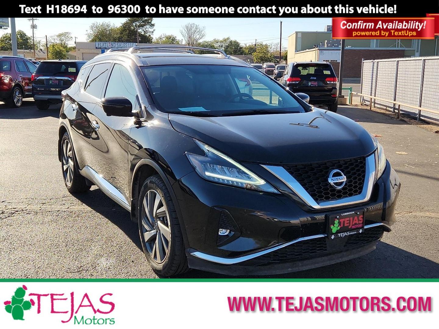 2019 BLACK Nissan Murano SL (5N1AZ2MJ3KN) with an 3.5L V-6 DOHC, variable valve control, regular unleaded, engine with 260HP engine, located at 4110 Avenue Q, Lubbock, 79412, 33.556553, -101.855820 - 10/28/2025 KEY IN ENVELOPE GOD - Photo#0