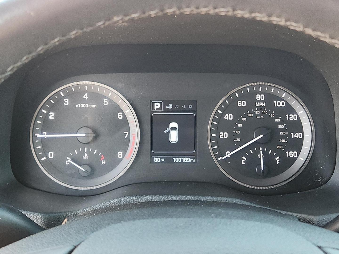 2017 RED Hyundai Tucson Sport (KM8J33A21HU) with an 1.6L I-4 gasoline direct injection, DOHC, D-CVVT variable valve control, intercooled turbo, regular unleaded, engine with 175HP engine, located at 4110 Avenue Q, Lubbock, 79412, 33.556553, -101.855820 - 11/06/2025 KEY IN ENVELOPE GOD - Photo#9