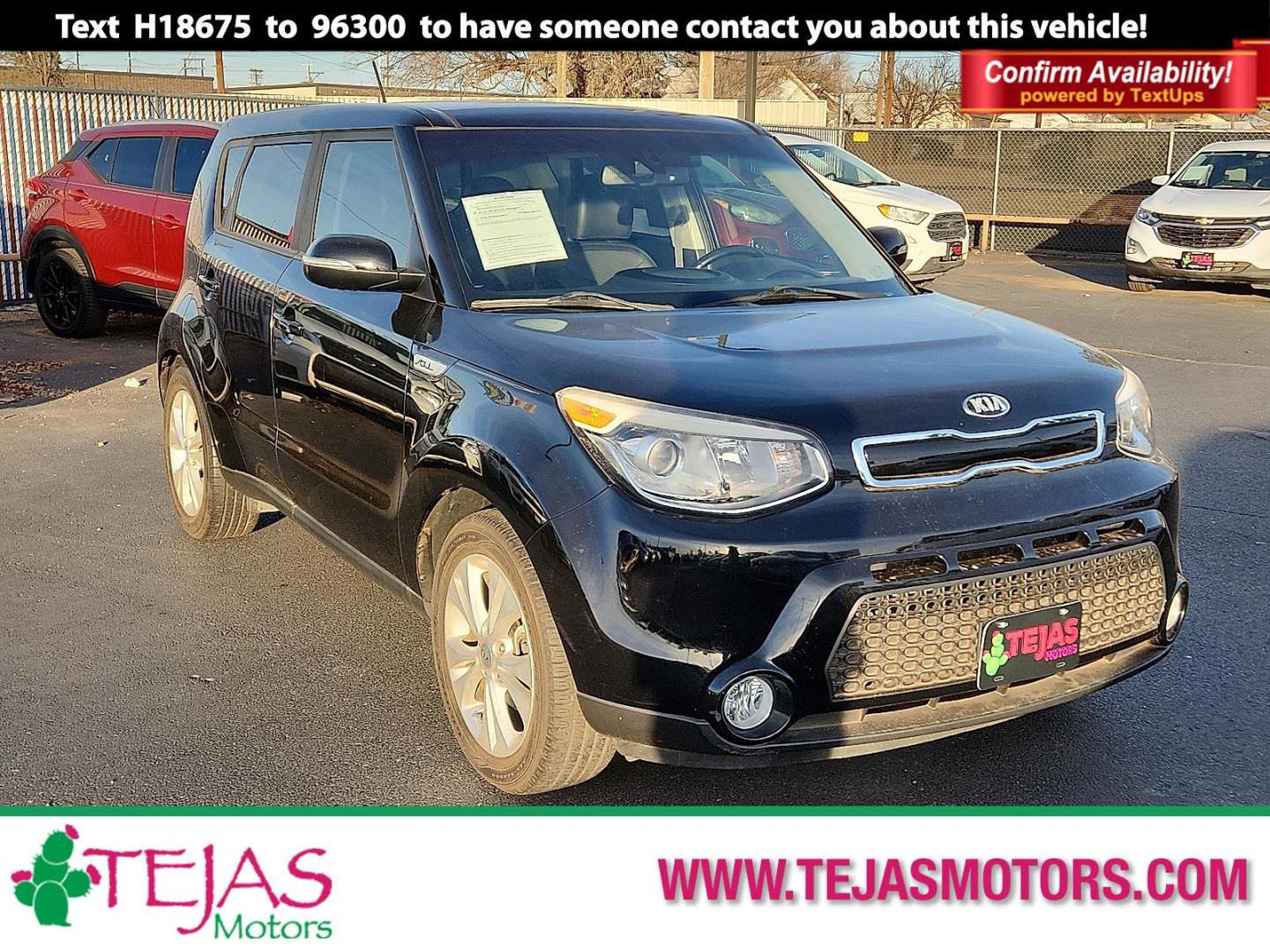 2016 BLACK Kia Soul ! (KNDJX3A52G7) with an 2L I-4 gasoline direct injection, DOHC, variable valve control, regular unleaded, engine with 164HP engine, located at 4110 Avenue Q, Lubbock, 79412, 33.556553, -101.855820 - 11/11/20 KEY IN ENVELOPE GOD - Photo#0
