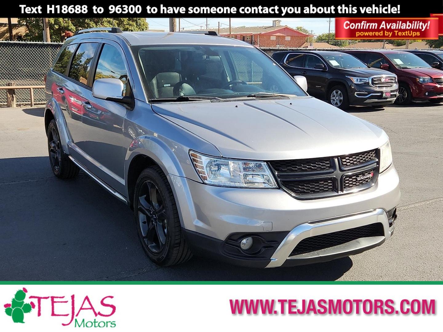 2018 SILVER Dodge Journey Crossroad AWD (3C4PDDGGXJT) with an Pentastar 3.6L V-6 DOHC, variable valve control, regular unleaded, engine with 283HP engine, located at 4110 Avenue Q, Lubbock, 79412, 33.556553, -101.855820 - 11/06/2025 KEY IN ENVELOPE GOD - Photo#0