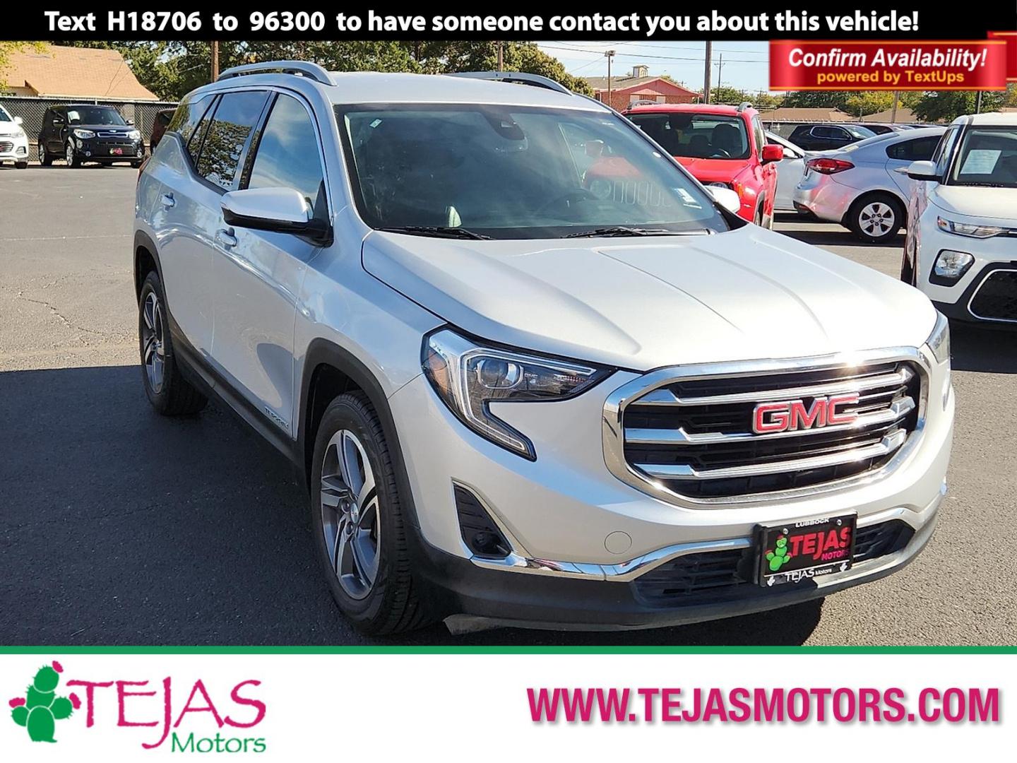 2020 SILVER GMC Terrain AWD SLT (3GKALVEV8LL) with an 1.5L I-4 gasoline direct injection, DOHC, variable valve control, intercooled turbo, regular unleaded, engine with 170HP engine, located at 4110 Avenue Q, Lubbock, 79412, 33.556553, -101.855820 - 11/04/2025 KEY IN ENVELOPE GOD - Photo#0