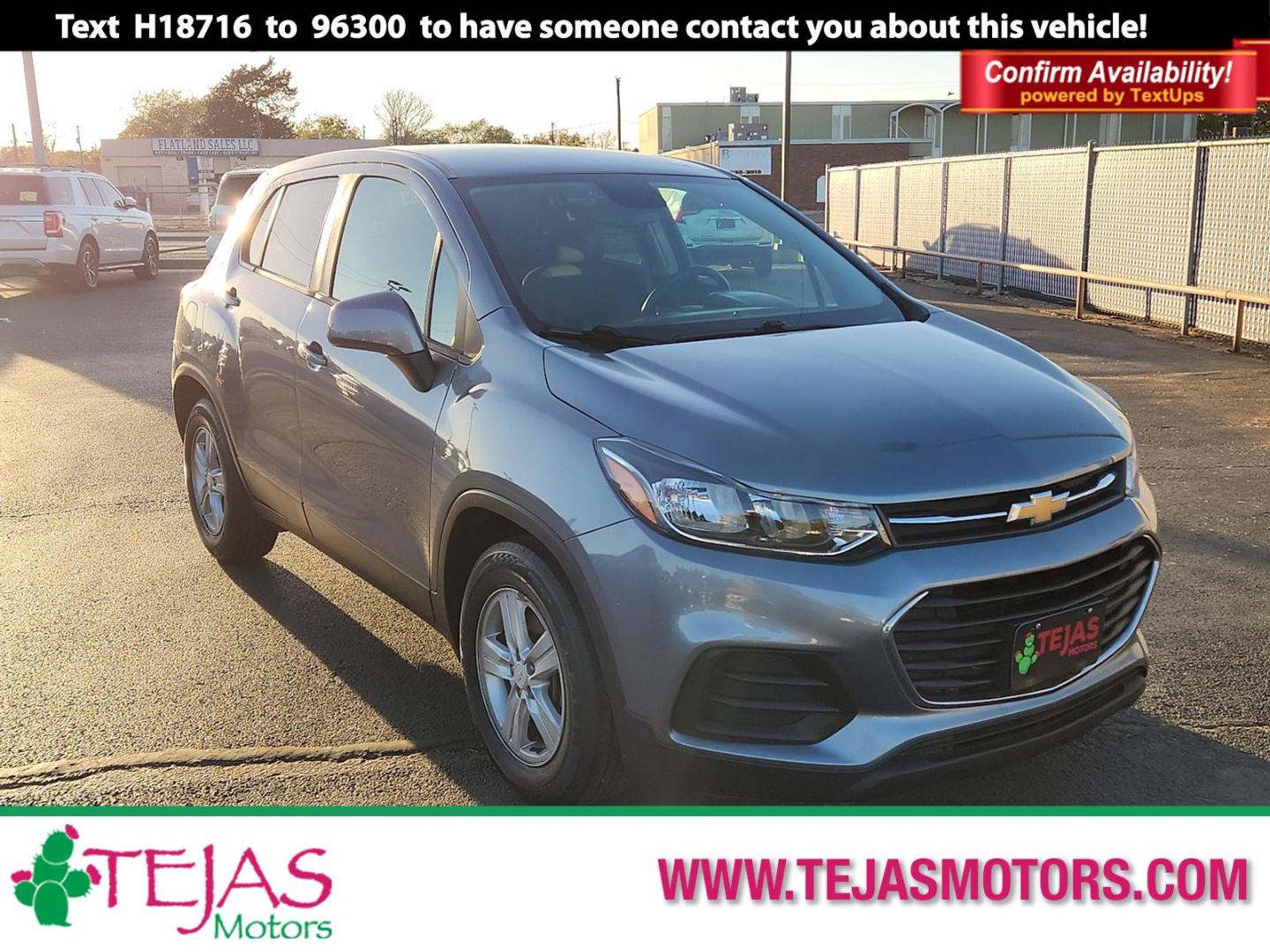 2020 GRAY Chevrolet Trax FWD LS (3GNCJKSB9LL) with an ECOTEC 1.4L I-4 DOHC, variable valve control, intercooled turbo, regular unleaded, engine with 138HP engine, located at 4110 Avenue Q, Lubbock, 79412, 33.556553, -101.855820 - 11/11/2025 KEY IN ENVELOPE GOD - Photo#0