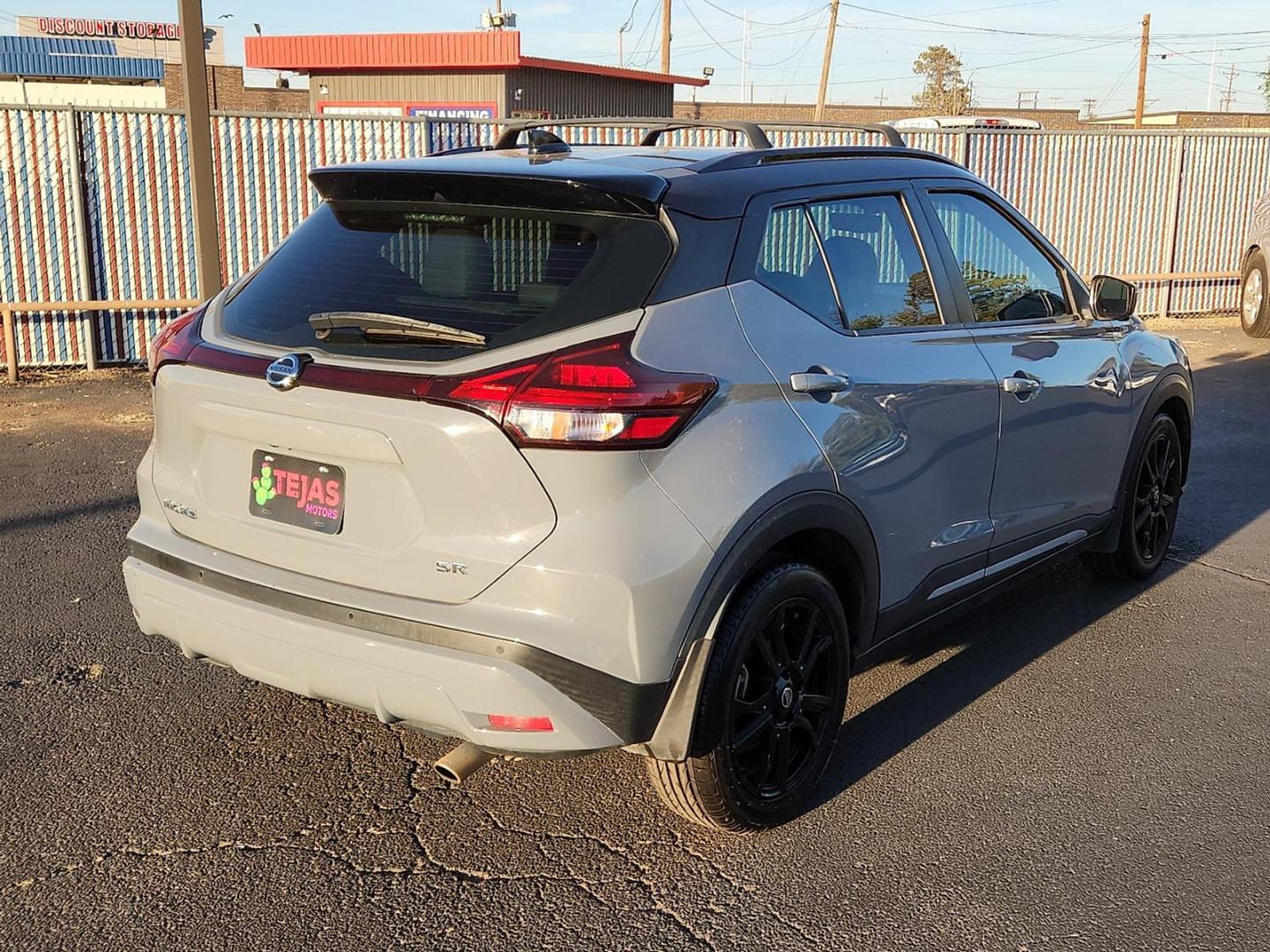 2021 Super Black - KH3 /Charcoal - G Nissan Kicks SR Xtronic CVT (3N1CP5DVXML) with an 1.6L I-4 DOHC, CVTCS variable valve control, regular unleaded, engine with 122HP engine, located at 4110 Avenue Q, Lubbock, 79412, 33.556553, -101.855820 - 11/08/2025 KEY IN ENVELOPE GOD - Photo#1
