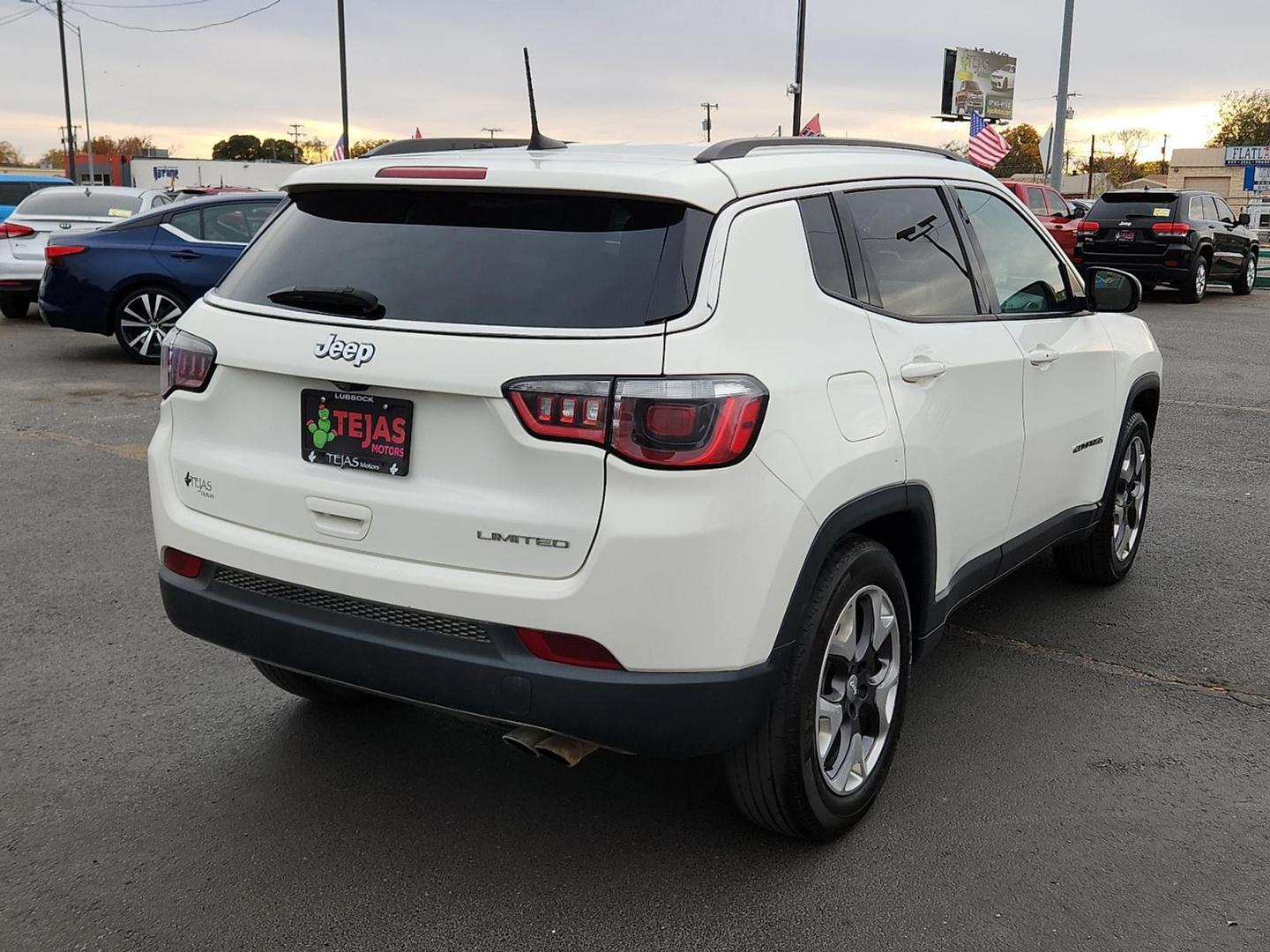 2020 WHITE Jeep Compass Limited FWD (3C4NJCCBXLT) with an 2.4L I-4 variable valve control, regular unleaded, engine with 180HP engine, located at 4110 Avenue Q, Lubbock, 79412, 33.556553, -101.855820 - 11/18/2025 KEY IN ENVELOPE. GOD - Photo#2