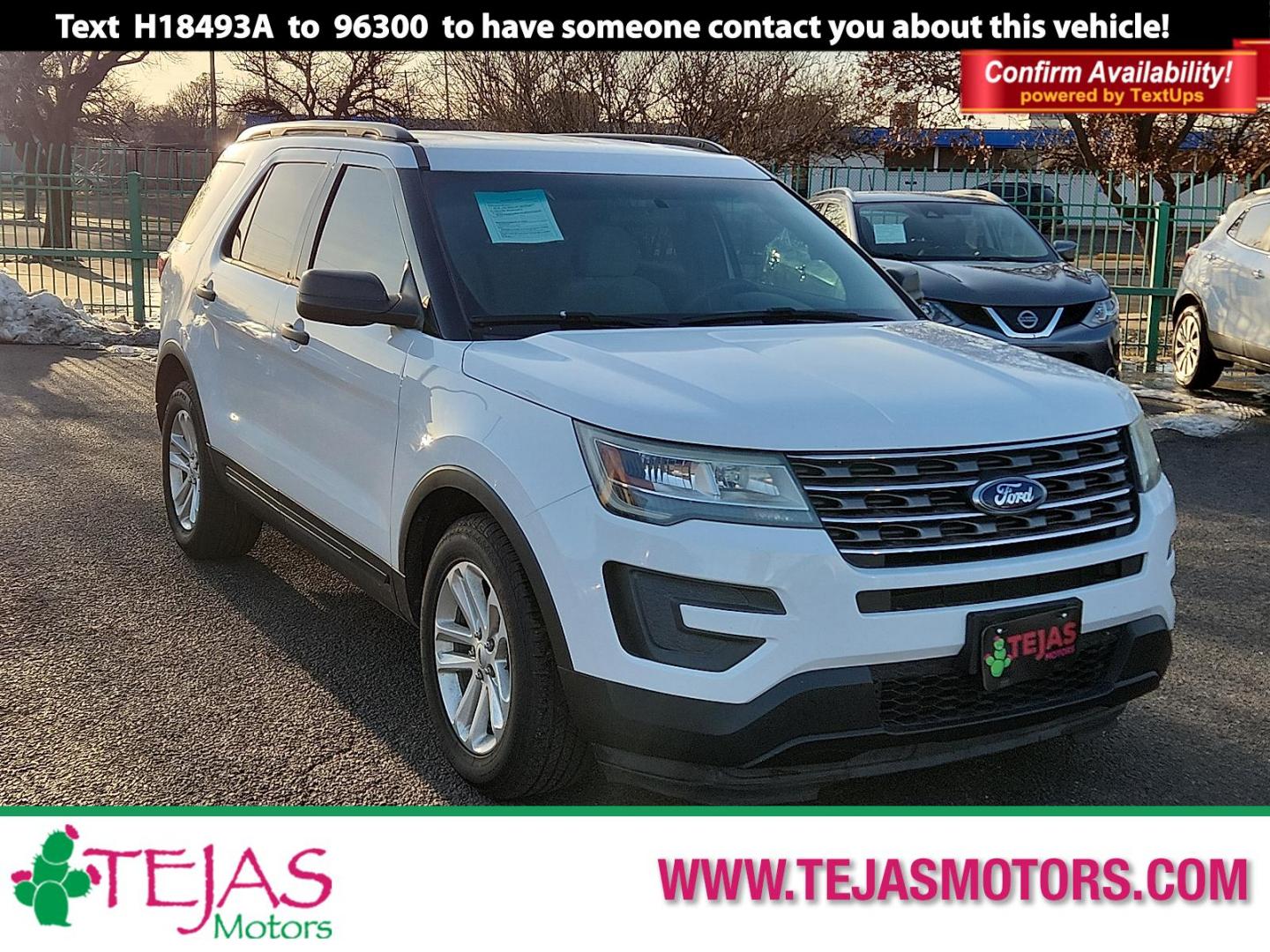 2017 White Ford Explorer (1FM5K7B88HG) with an 3.5L Ti-VCT V6 Flex Fuel Engine engine, located at 4110 Avenue Q, Lubbock, 79412, 33.556553, -101.855820 - Photo#0