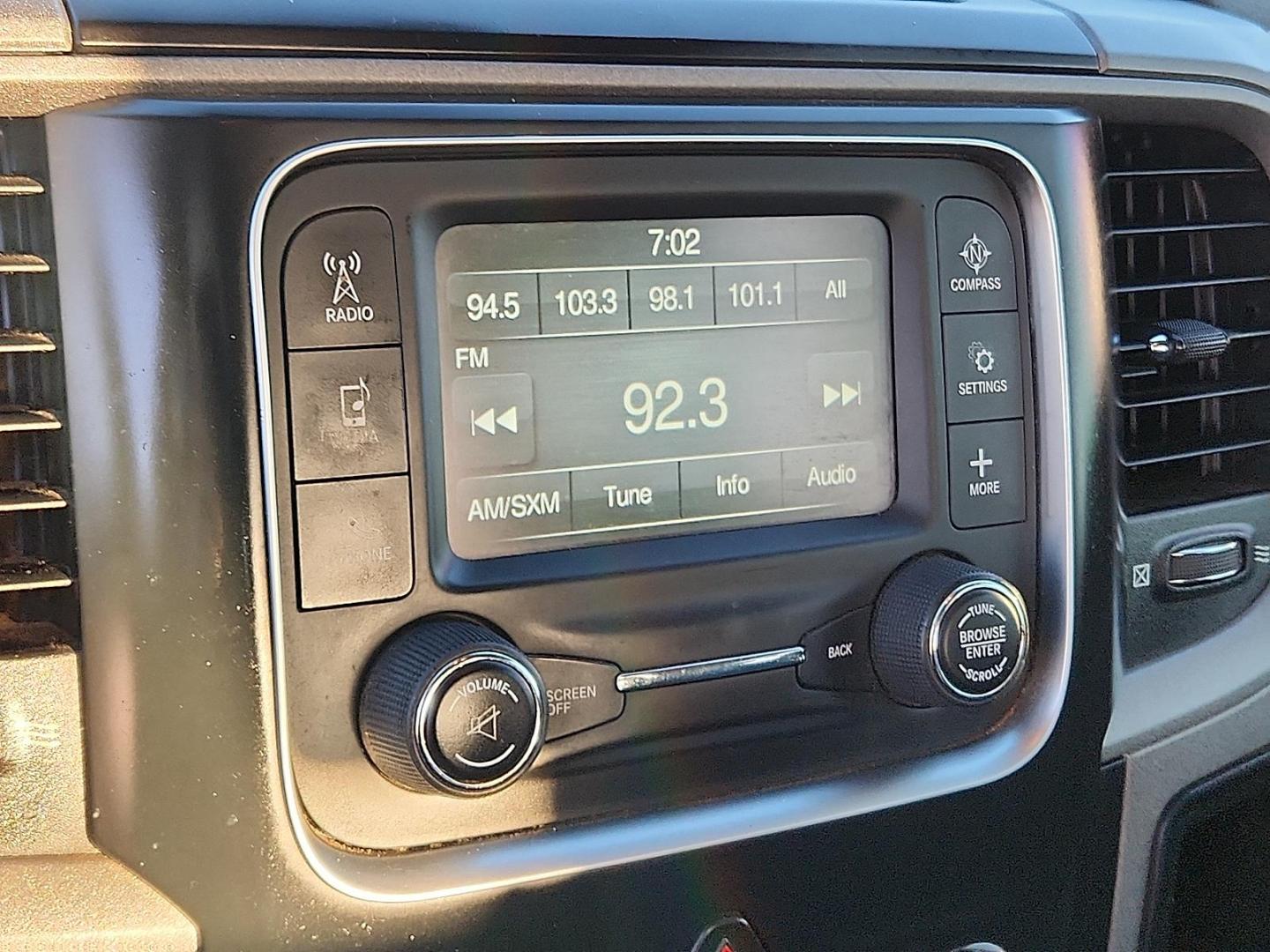 2017 BLACK Ram 1500 Express Quad Cab 4x2 6'4" Box (1C6RR6FT7HS) with an HEMI 5.7L V-8 variable valve control, regular unleaded, engine with cylinder deactivation and 395HP engine, located at 4110 Avenue Q, Lubbock, 79412, 33.556553, -101.855820 - Photo#7