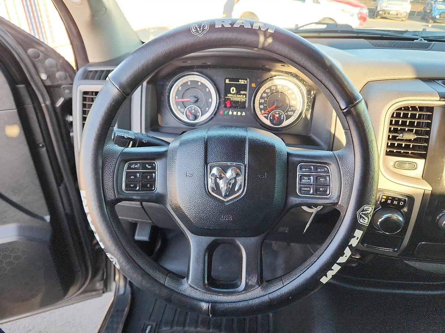 2017 BLACK Ram 1500 Express Quad Cab 4x2 6'4" Box (1C6RR6FT7HS) with an HEMI 5.7L V-8 variable valve control, regular unleaded, engine with cylinder deactivation and 395HP engine, located at 4110 Avenue Q, Lubbock, 79412, 33.556553, -101.855820 - Photo#10