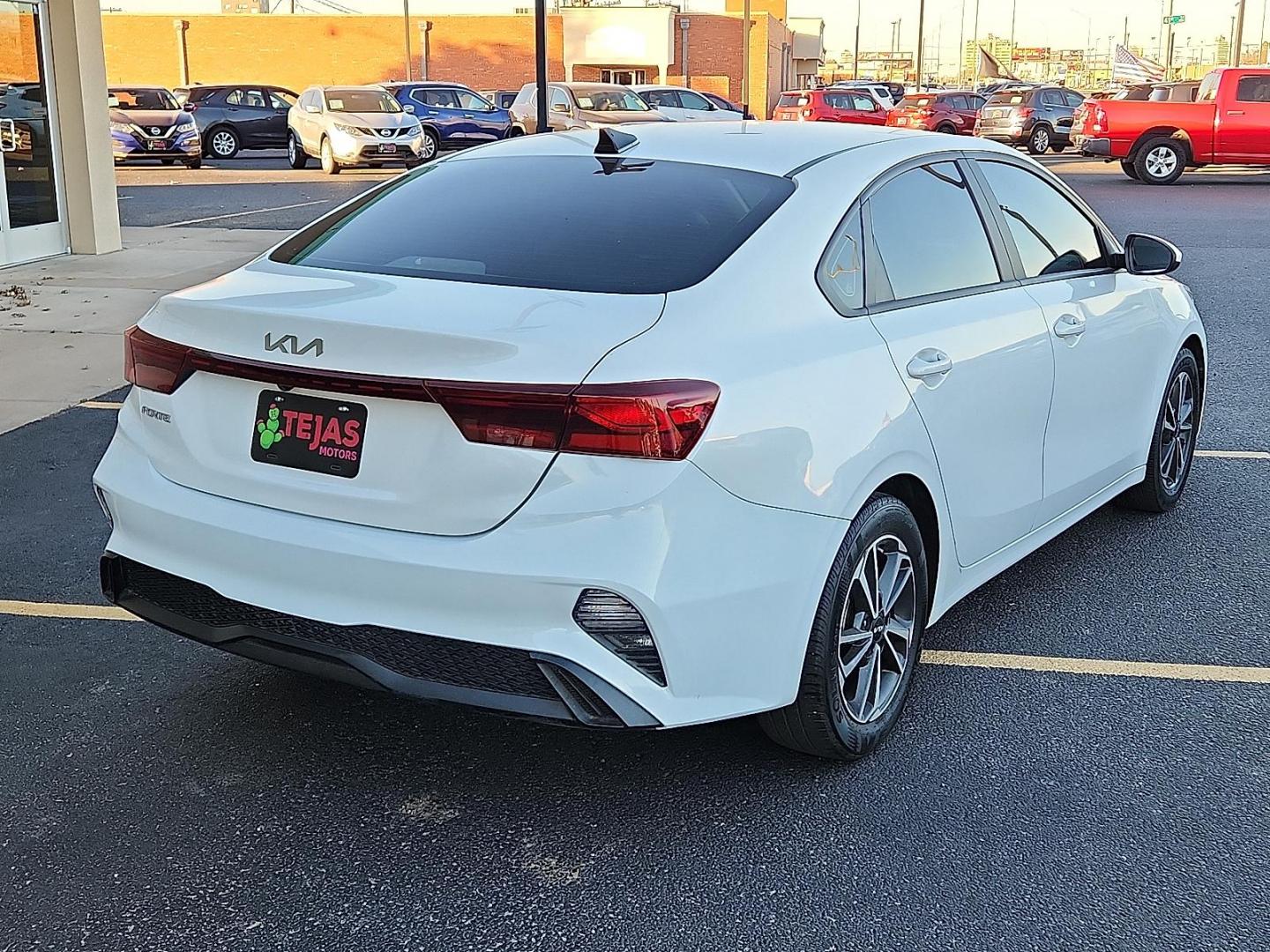 2023 Snow White Pearl - SWP /Black - WK Kia Forte LXS (3KPF24AD8PE) with an 2L I-4 DOHC, D-CVVT variable valve control, regular unleaded, engine with 147HP engine, located at 4110 Avenue Q, Lubbock, 79412, 33.556553, -101.855820 - 12/26/2025 KEY IN ENVELOPE GOD - Photo#2