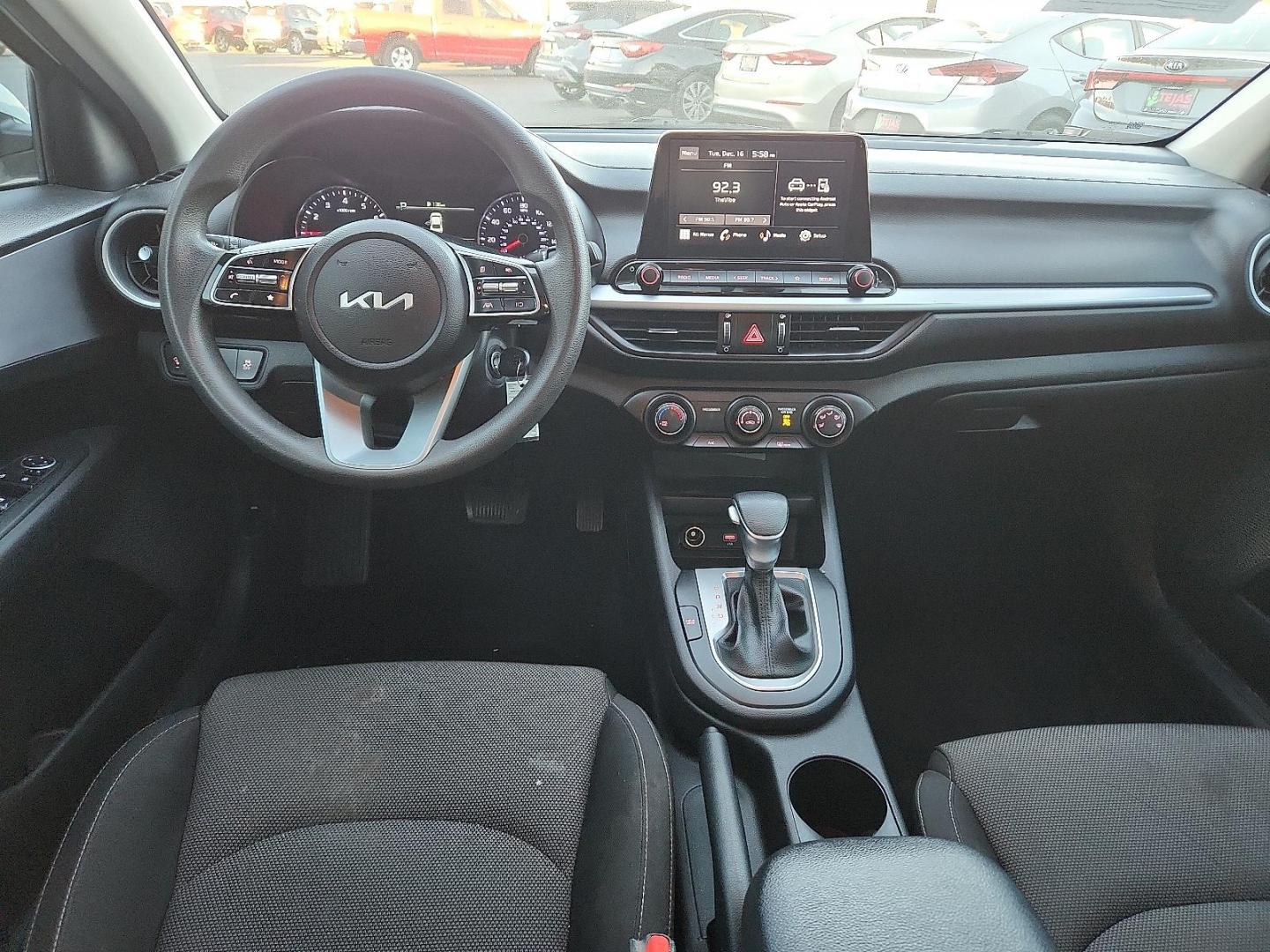 2023 Snow White Pearl - SWP /Black - WK Kia Forte LXS (3KPF24AD8PE) with an 2L I-4 DOHC, D-CVVT variable valve control, regular unleaded, engine with 147HP engine, located at 4110 Avenue Q, Lubbock, 79412, 33.556553, -101.855820 - 12/26/2025 KEY IN ENVELOPE GOD - Photo#5