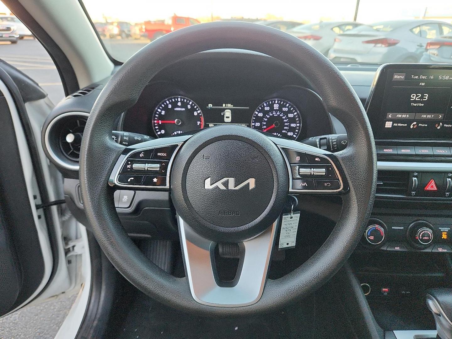 2023 Snow White Pearl - SWP /Black - WK Kia Forte LXS (3KPF24AD8PE) with an 2L I-4 DOHC, D-CVVT variable valve control, regular unleaded, engine with 147HP engine, located at 4110 Avenue Q, Lubbock, 79412, 33.556553, -101.855820 - 12/26/2025 KEY IN ENVELOPE GOD - Photo#10