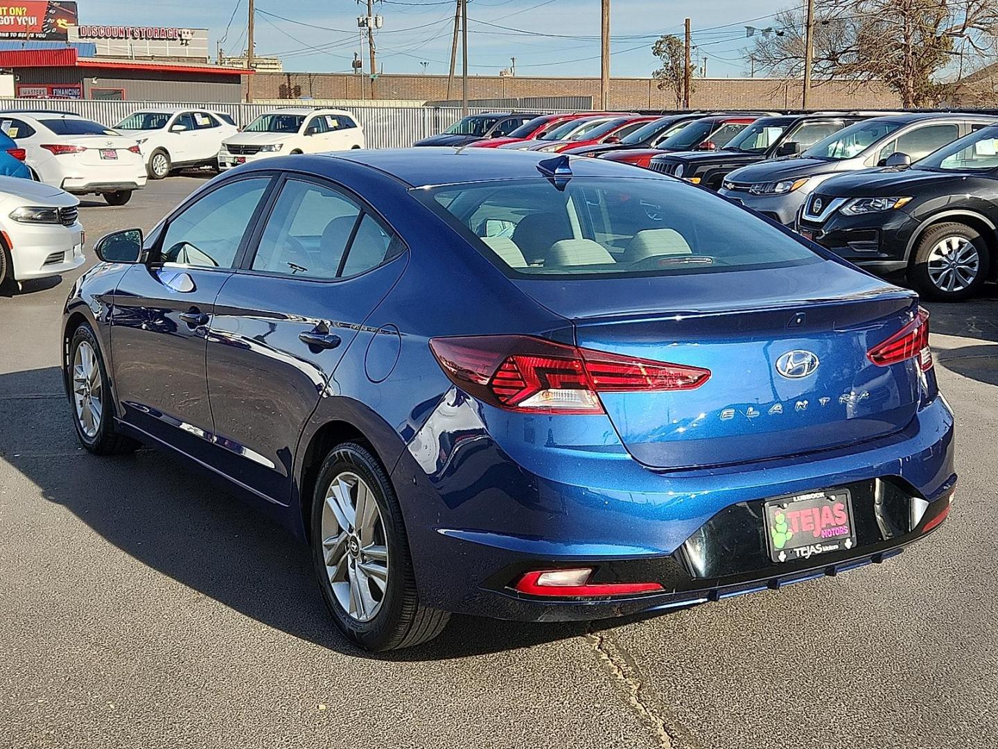 2019 BLUE Hyundai Elantra SEL (5NPD84LF3KH) with an Nu 2L I-4 DOHC, D-CVVT variable valve control, regular unleaded, engine with 147HP engine, located at 4110 Avenue Q, Lubbock, 79412, 33.556553, -101.855820 - 12/31/2025 KEY IN ENVELOPE GOD - Photo#2