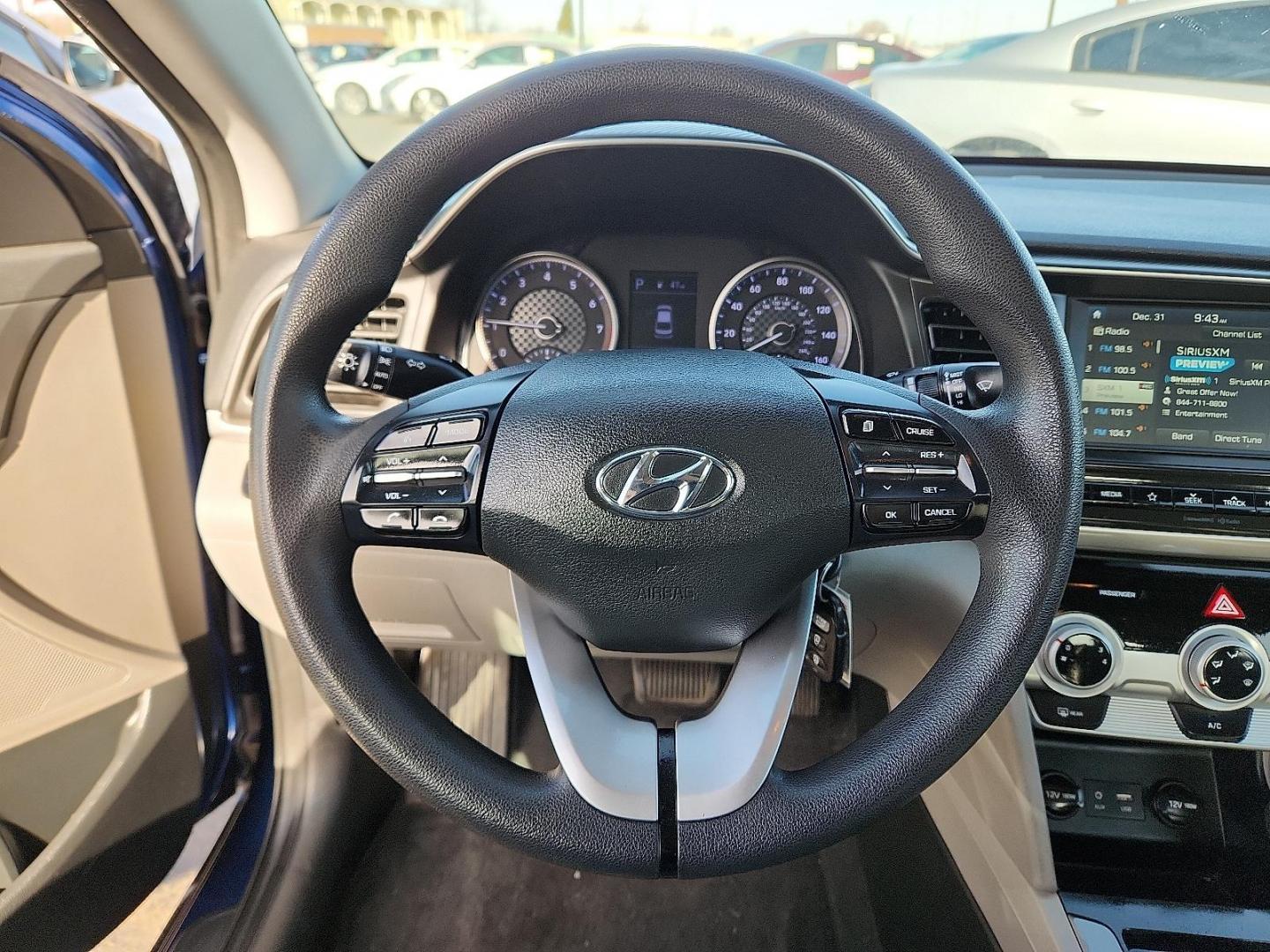 2019 BLUE Hyundai Elantra SEL (5NPD84LF3KH) with an Nu 2L I-4 DOHC, D-CVVT variable valve control, regular unleaded, engine with 147HP engine, located at 4110 Avenue Q, Lubbock, 79412, 33.556553, -101.855820 - 12/31/2025 KEY IN ENVELOPE GOD - Photo#10