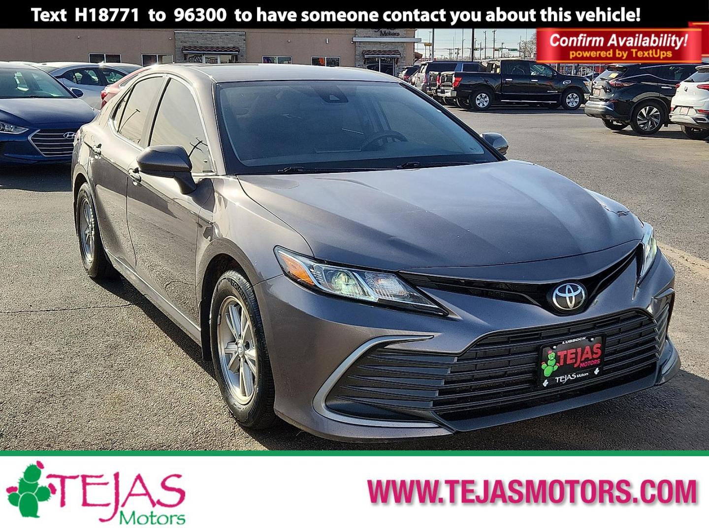 2023 GRAY Toyota Camry LE (4T1C11AK3PU) with an 2.5L I-4 port/direct injection, DOHC, VVT-iE/VVT-i variable valve control, regular unleaded, engine with 203HP engine, located at 4110 Avenue Q, Lubbock, 79412, 33.556553, -101.855820 - 12/31/2025 KEY IN ENVELOPE GOD - Photo#0