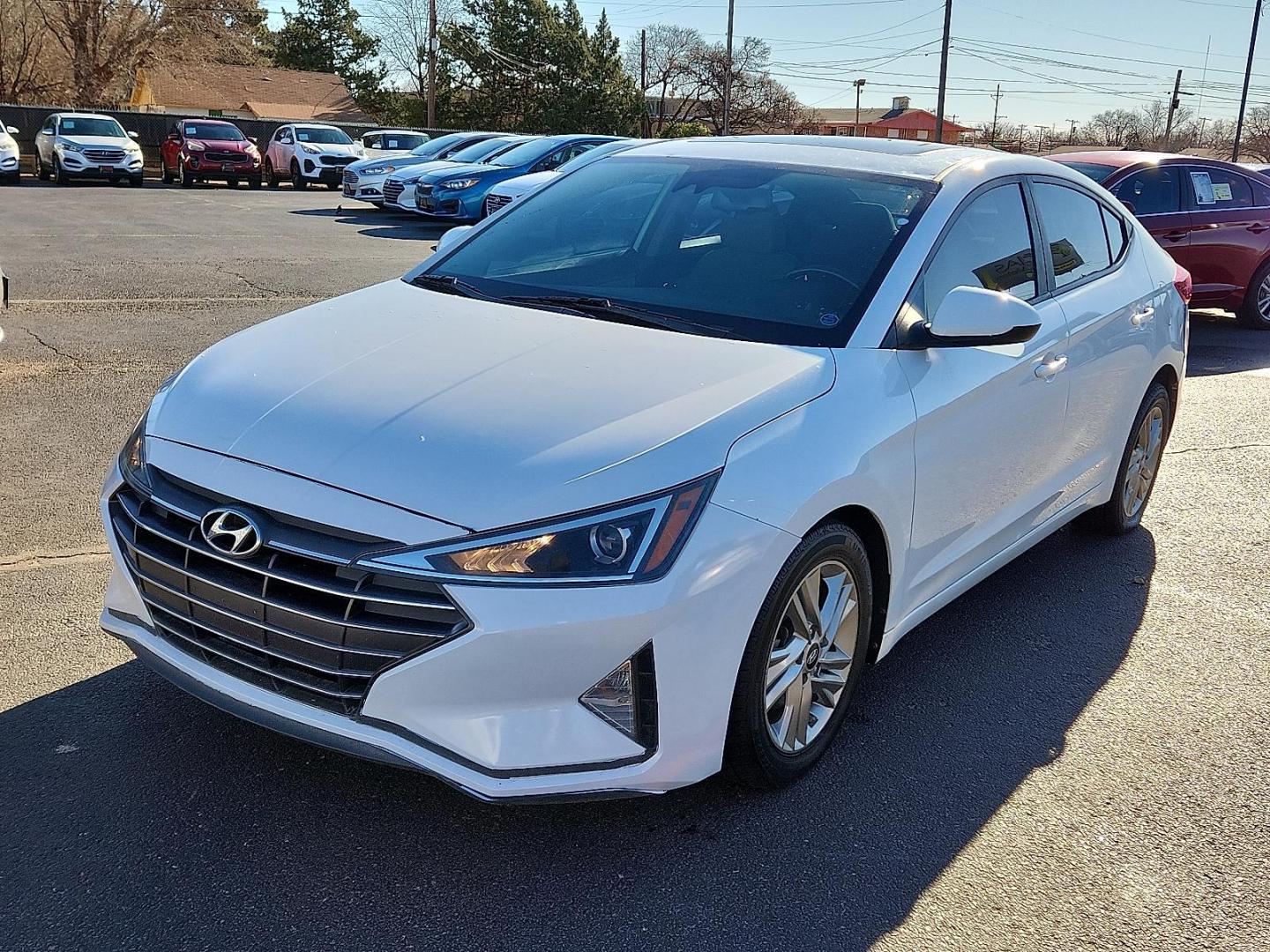 2020 WHITE Hyundai Elantra Value Edition (5NPD84LF9LH) with an Nu 2L I-4 DOHC, D-CVVT variable valve control, regular unleaded, engine with 147HP engine, located at 4110 Avenue Q, Lubbock, 79412, 33.556553, -101.855820 - 01/16/2026 KEY IN ENVELOPE GOD - Photo#3