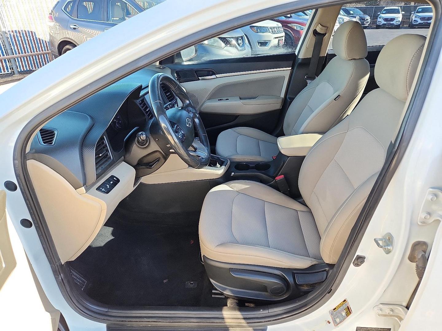 2020 WHITE Hyundai Elantra Value Edition (5NPD84LF9LH) with an Nu 2L I-4 DOHC, D-CVVT variable valve control, regular unleaded, engine with 147HP engine, located at 4110 Avenue Q, Lubbock, 79412, 33.556553, -101.855820 - 01/16/2026 KEY IN ENVELOPE GOD - Photo#6