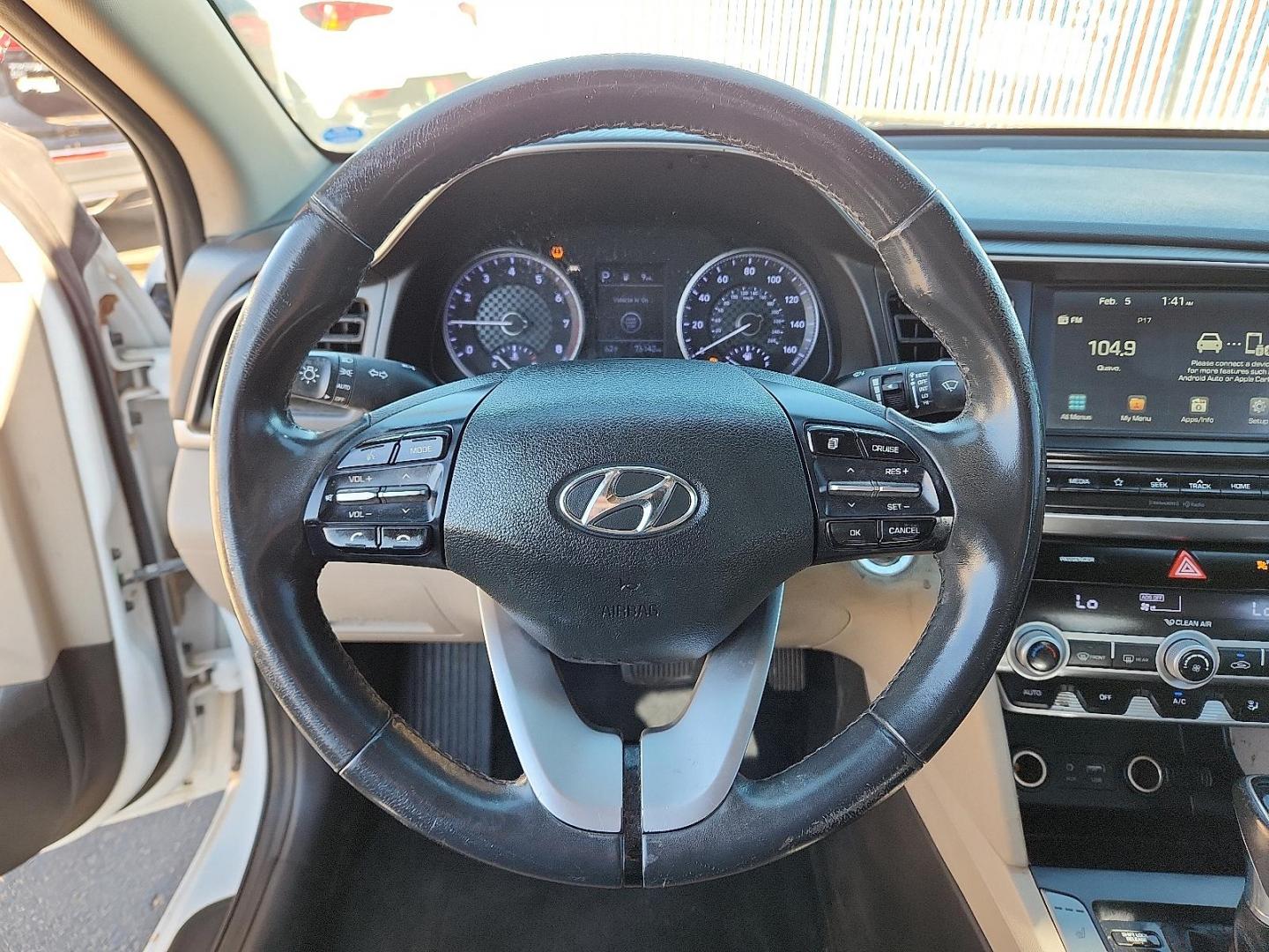 2020 WHITE Hyundai Elantra Value Edition (5NPD84LF9LH) with an Nu 2L I-4 DOHC, D-CVVT variable valve control, regular unleaded, engine with 147HP engine, located at 4110 Avenue Q, Lubbock, 79412, 33.556553, -101.855820 - 01/16/2026 KEY IN ENVELOPE GOD - Photo#10