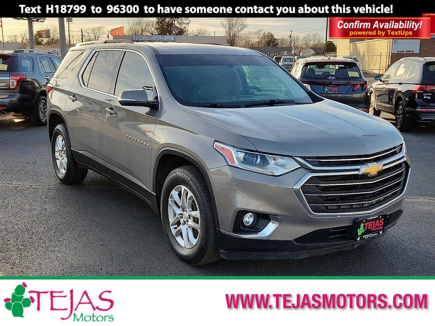 2018 BROWN Chevrolet Traverse 1LT (1GNERGKW3JJ) with an 3.6L V-6 gasoline direct injection, DOHC, VVT variable valve control, regular unleaded, engine with 310HP engine, located at 4110 Avenue Q, Lubbock, 79412, 33.556553, -101.855820 - Photo#0