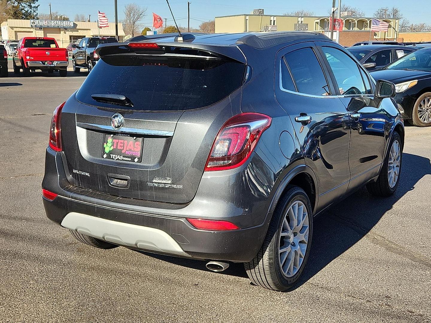 2018 Graphite Gray Metallic Buick Encore Sport Touring (KL4CJ1SB8JB) with an ECOTEC 1.4L I-4 DOHC, VVT variable valve control, intercooled turbo, regular unleaded, engine with 138HP engine, located at 4110 Avenue Q, Lubbock, 79412, 33.556553, -101.855820 - Photo#1