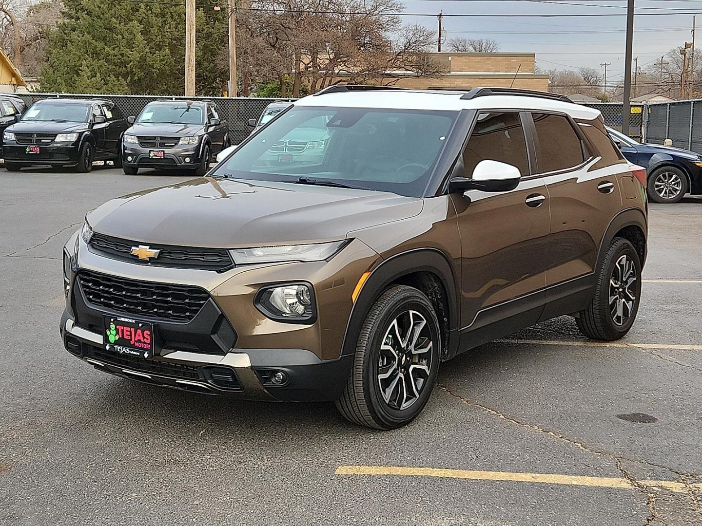 2021 BROWN Chevrolet Trailblazer FWD ACTIV (KL79MVSL4MB) with an ECOTEC 1.3L I-3 gasoline direct injection, DOHC, variable valve control, intercooled turbo, regular unleaded, engine with 155HP engine, located at 4110 Avenue Q, Lubbock, 79412, 33.556553, -101.855820 - 01/16/2026 KEY IN ENVELOPE GOD - Photo#3
