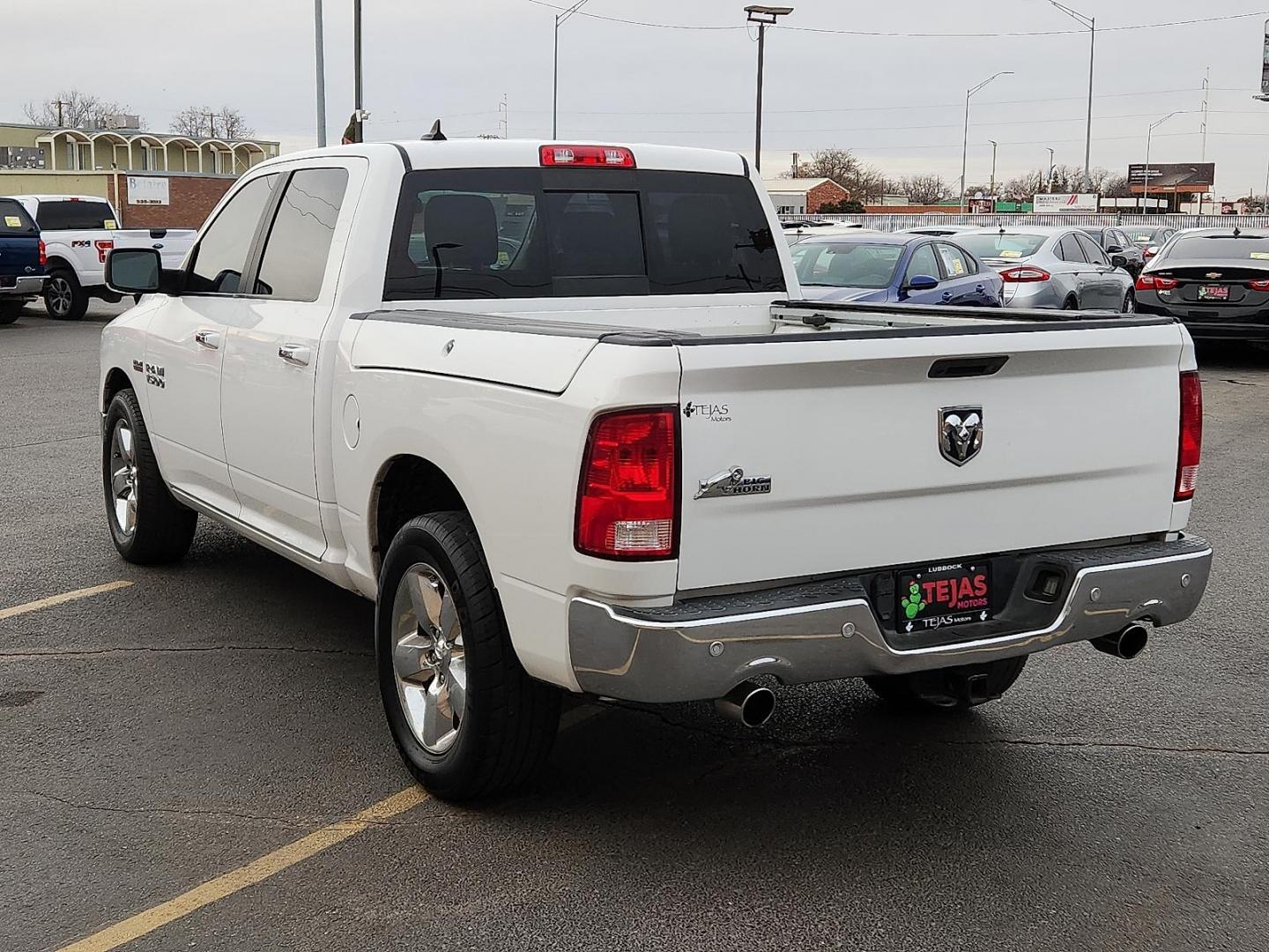 2017 WHITE Ram 1500 Big Horn Crew Cab 4x2 5'7" Box (1C6RR6LT2HS) with an HEMI 5.7L V-8 variable valve control, regular unleaded, engine with cylinder deactivation and 395HP engine, located at 4110 Avenue Q, Lubbock, 79412, 33.556553, -101.855820 - Photo#2