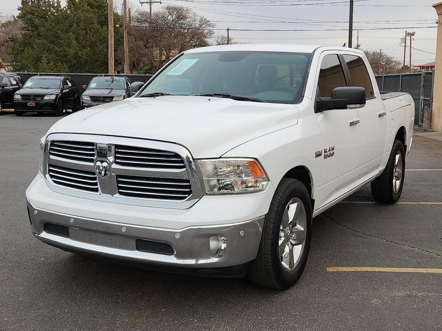 2017 WHITE Ram 1500 Big Horn Crew Cab 4x2 5'7" Box (1C6RR6LT2HS) with an HEMI 5.7L V-8 variable valve control, regular unleaded, engine with cylinder deactivation and 395HP engine, located at 4110 Avenue Q, Lubbock, 79412, 33.556553, -101.855820 - Photo#3