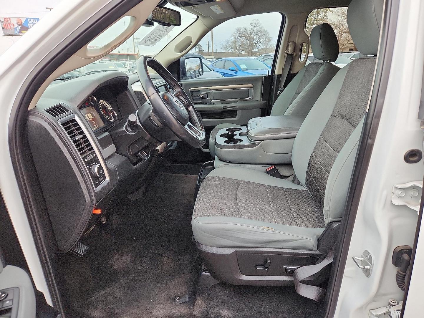 2017 WHITE Ram 1500 Big Horn Crew Cab 4x2 5'7" Box (1C6RR6LT2HS) with an HEMI 5.7L V-8 variable valve control, regular unleaded, engine with cylinder deactivation and 395HP engine, located at 4110 Avenue Q, Lubbock, 79412, 33.556553, -101.855820 - Photo#6