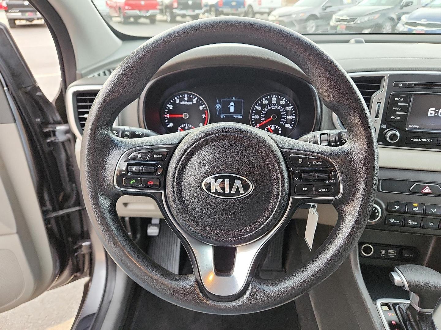 2017 SILVER Kia Sportage LX (KNDPM3AC3H7) with an Theta II 2.4L I-4 gasoline direct injection, DOHC, D-CVVT variable valve control, regular unleaded, engine with 181HP engine, located at 4110 Avenue Q, Lubbock, 79412, 33.556553, -101.855820 - 01/17/2026 KEY IN ENVELOPE GOD - Photo#10