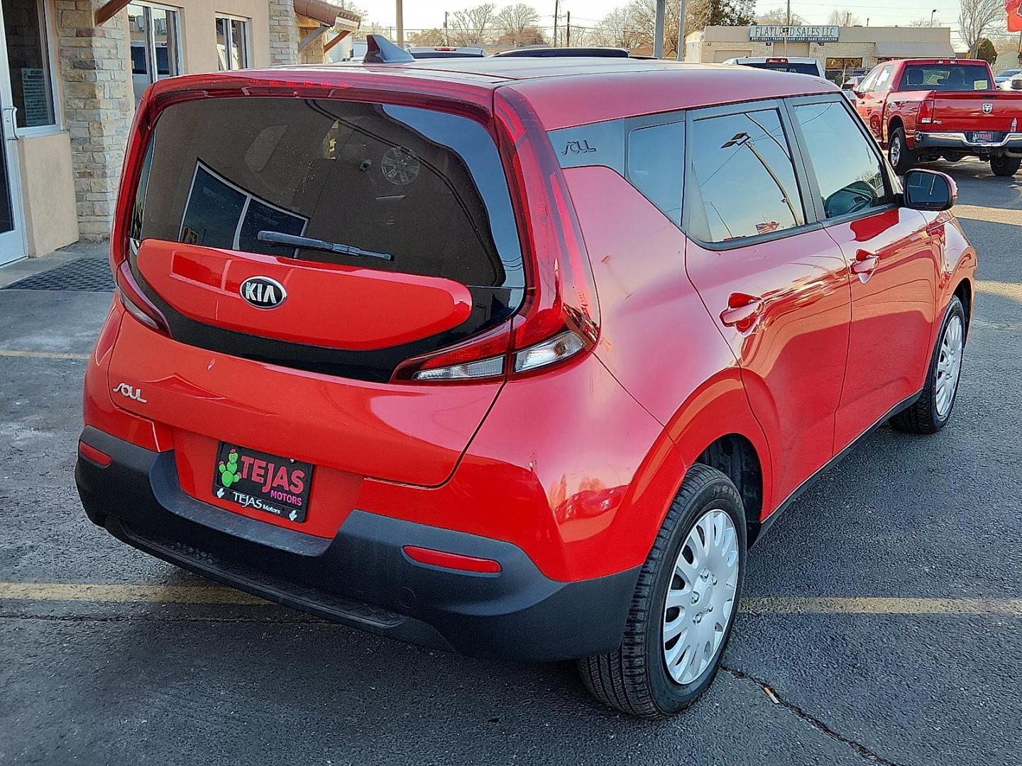 2020 RED Kia Soul LX (KNDJ23AU8L7) with an 2L I-4 DOHC, D-CVVT variable valve control, regular unleaded, engine with 147HP engine, located at 4110 Avenue Q, Lubbock, 79412, 33.556553, -101.855820 - 01/31/2026 KEY IN ENVELOPE GOD - Photo#1