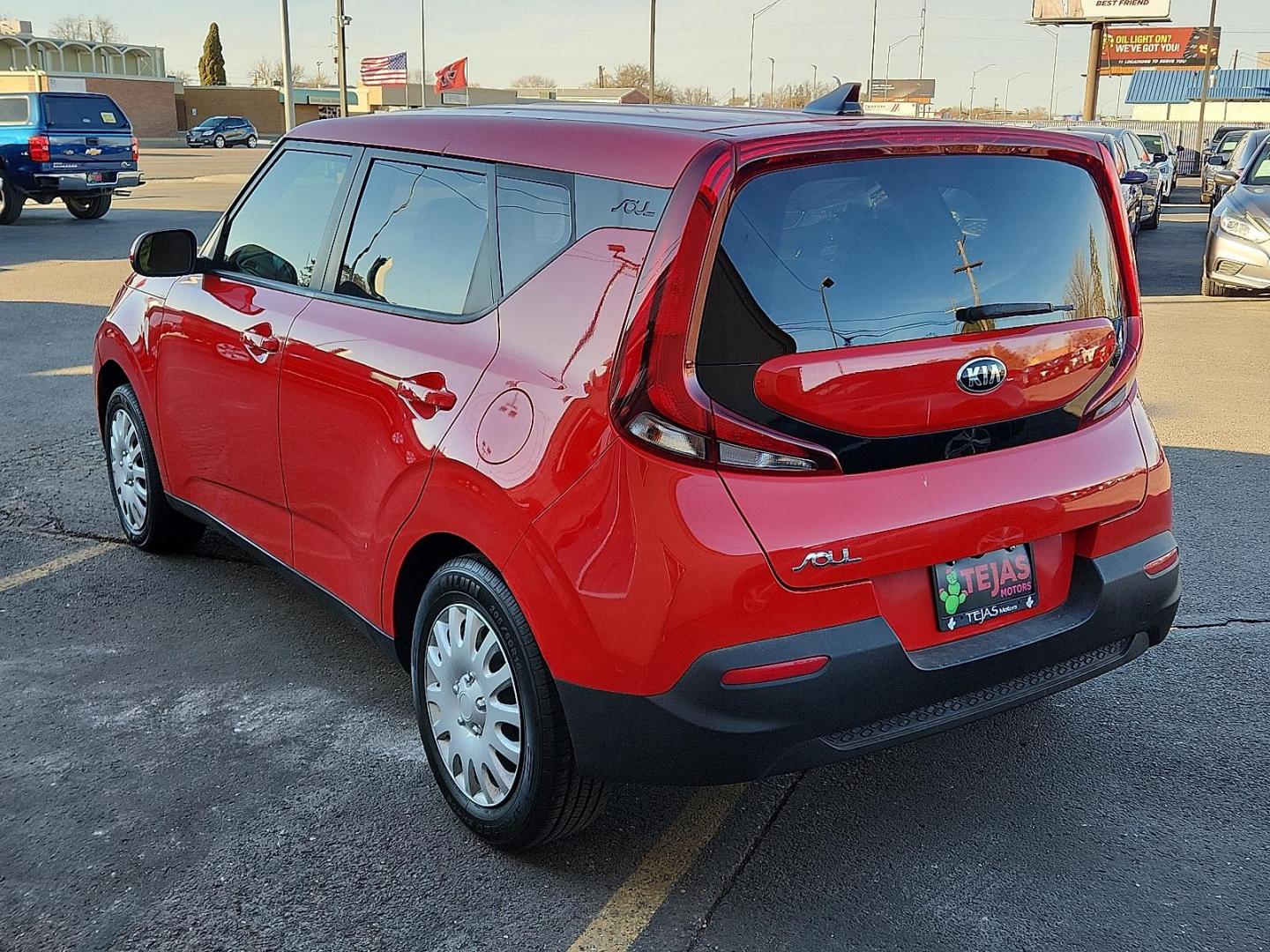 2020 RED Kia Soul LX (KNDJ23AU8L7) with an 2L I-4 DOHC, D-CVVT variable valve control, regular unleaded, engine with 147HP engine, located at 4110 Avenue Q, Lubbock, 79412, 33.556553, -101.855820 - 01/31/2026 KEY IN ENVELOPE GOD - Photo#2