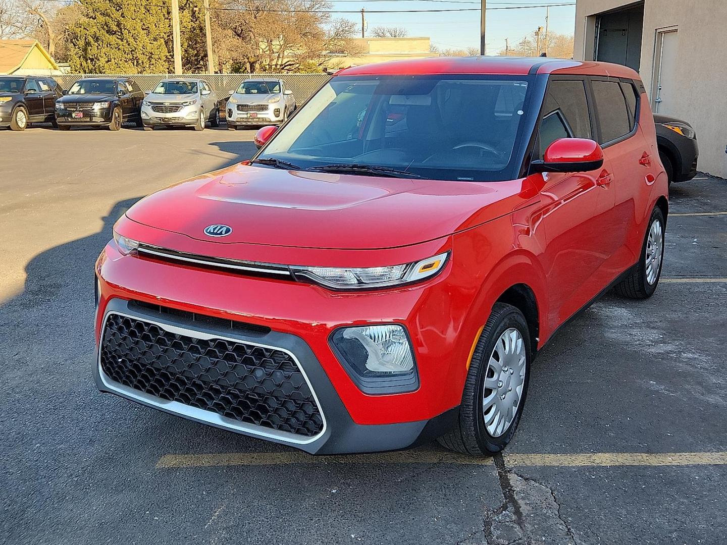 2020 RED Kia Soul LX (KNDJ23AU8L7) with an 2L I-4 DOHC, D-CVVT variable valve control, regular unleaded, engine with 147HP engine, located at 4110 Avenue Q, Lubbock, 79412, 33.556553, -101.855820 - 01/31/2026 KEY IN ENVELOPE GOD - Photo#3