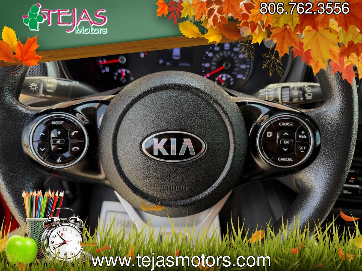2020 RED /Black Kia Soul LX (KNDJ23AU8L7) with an 2L I-4 DOHC, D-CVVT variable valve control, regular unleaded, engine with 147HP engine, Automatic transmission, located at 4110 Avenue Q, Lubbock, 79412, 33.556553, -101.855820 -- Photo#9