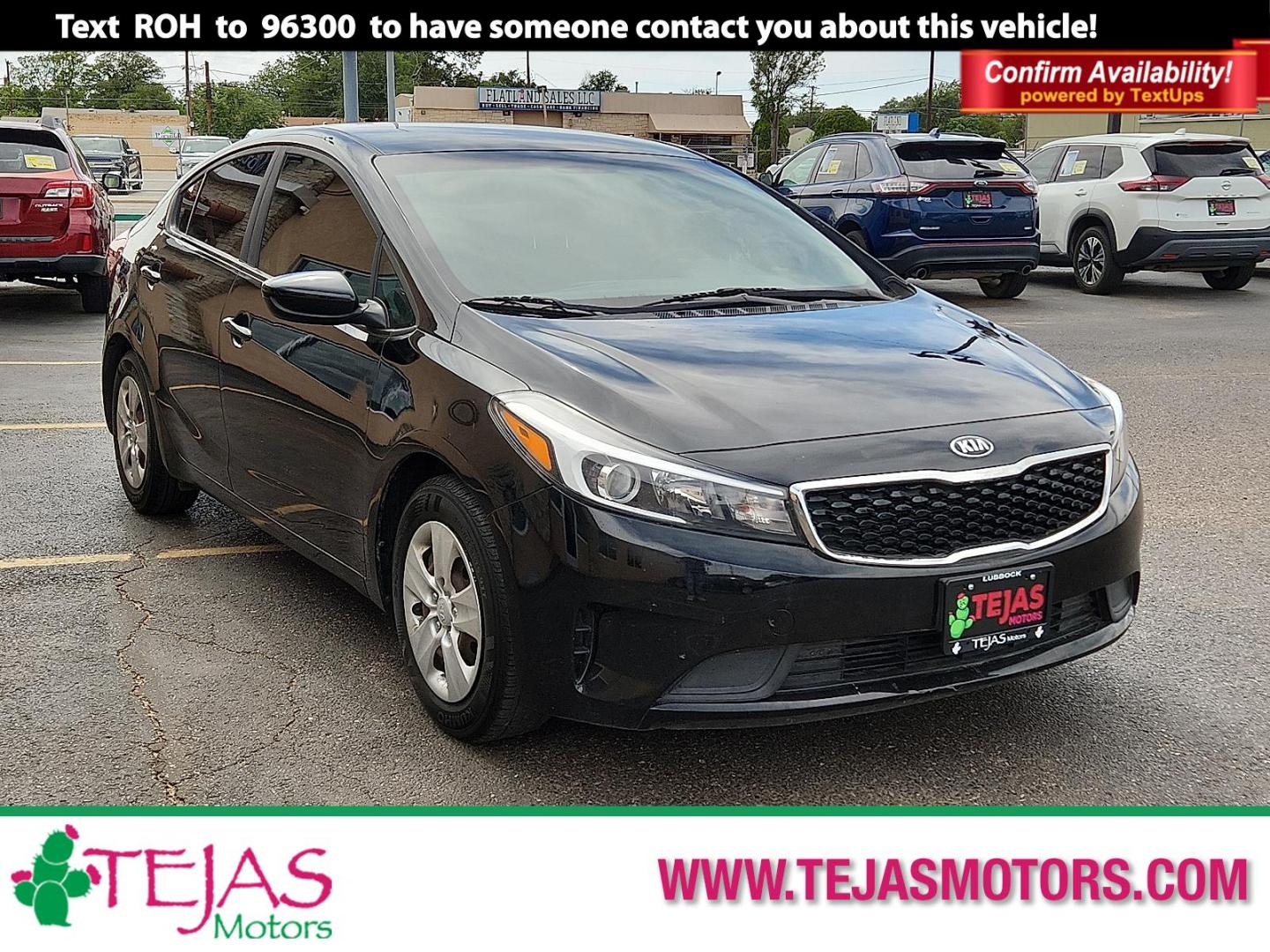 2018 Aurora Black - ABP /Gray - BGG Kia Forte LX (3KPFK4A78JE) with an 2L I-4 DOHC, D-CVVT variable valve control, regular unleaded, engine with 147HP engine, located at 4110 Avenue Q, Lubbock, 79412, 33.556553, -101.855820 - Photo#0