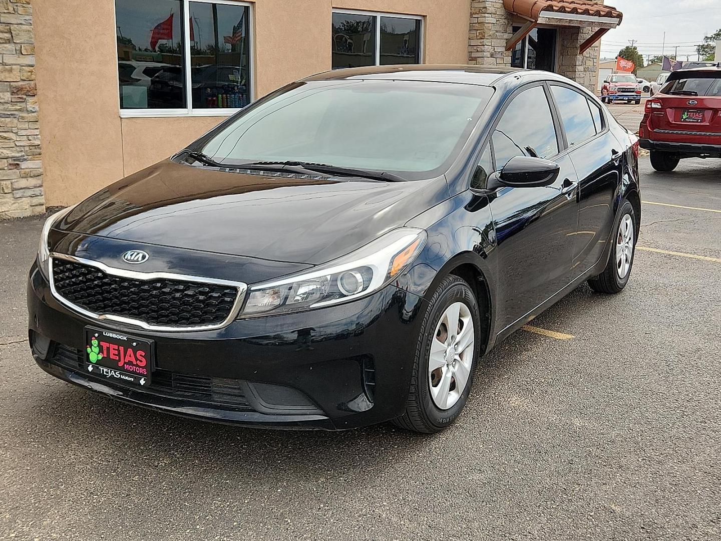 2018 Aurora Black - ABP /Gray - BGG Kia Forte LX (3KPFK4A78JE) with an 2L I-4 DOHC, D-CVVT variable valve control, regular unleaded, engine with 147HP engine, located at 4110 Avenue Q, Lubbock, 79412, 33.556553, -101.855820 - Photo#1