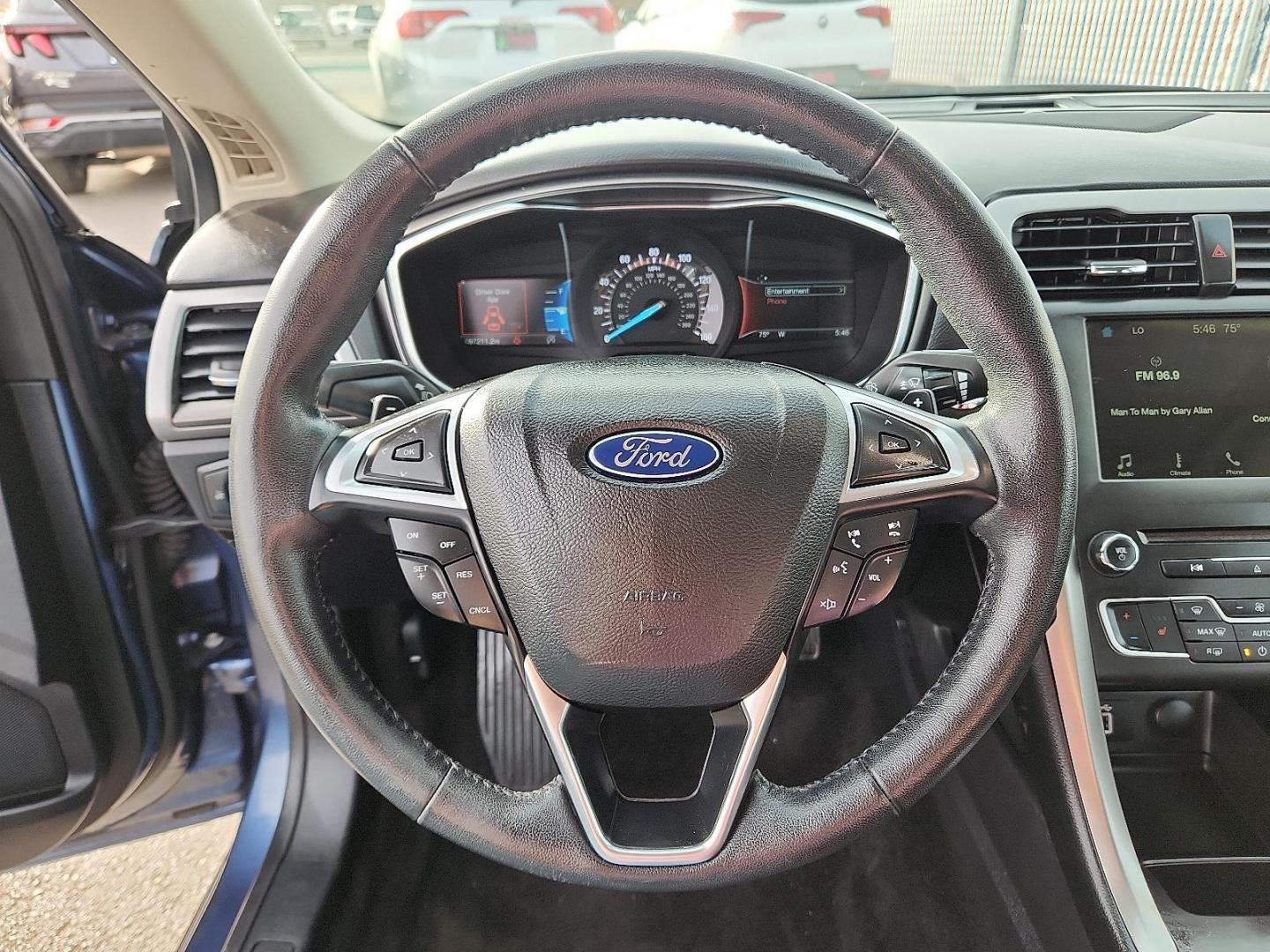 2018 BLUE Ford Fusion SE (3FA6P0HD9JR) with an EcoBoost 1.5L I-4 gasoline direct injection, DOHC, Ti-VCT variable valve control, intercooled turbo, regular unleaded, engine with 181HP engine, located at 4110 Avenue Q, Lubbock, 79412, 33.556553, -101.855820 - 02/11/2026 KEY IN ENVELOPE GOD - Photo#10