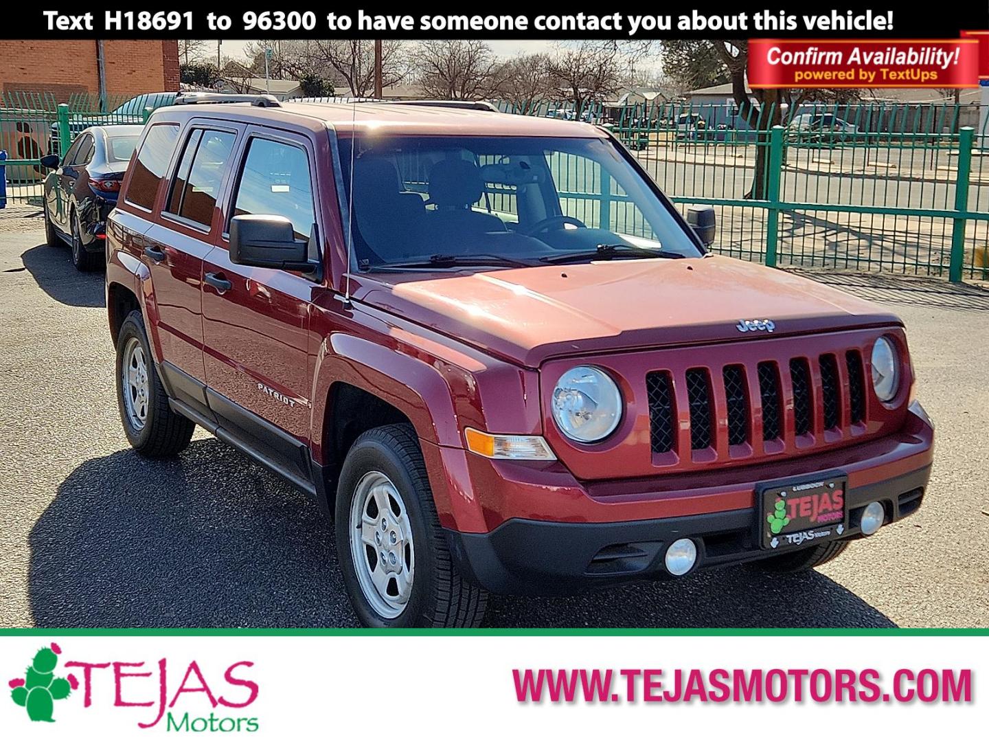 2016 RED Jeep Patriot Sport (1C4NJRBB0GD) with an 2.4L I-4 DOHC, variable valve control, regular unleaded, engine with 172HP engine, located at 4110 Avenue Q, Lubbock, 79412, 33.556553, -101.855820 - 02/11/2026 KEY IN ENVELOPE GOD - Photo#0