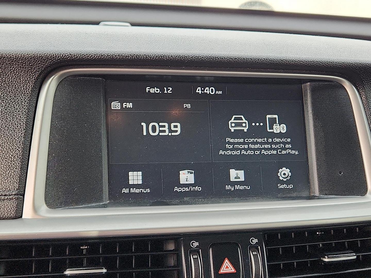 2019 WHITE Kia Optima LX (5XXGT4L32KG) with an Theta II 2.4L I-4 gasoline direct injection, DOHC, D-CVVT variable valve control, regular unleaded, engine with 185HP engine, located at 4110 Avenue Q, Lubbock, 79412, 33.556553, -101.855820 - 02/10/2026 KEY IN ENVELOPE GOD - Photo#8