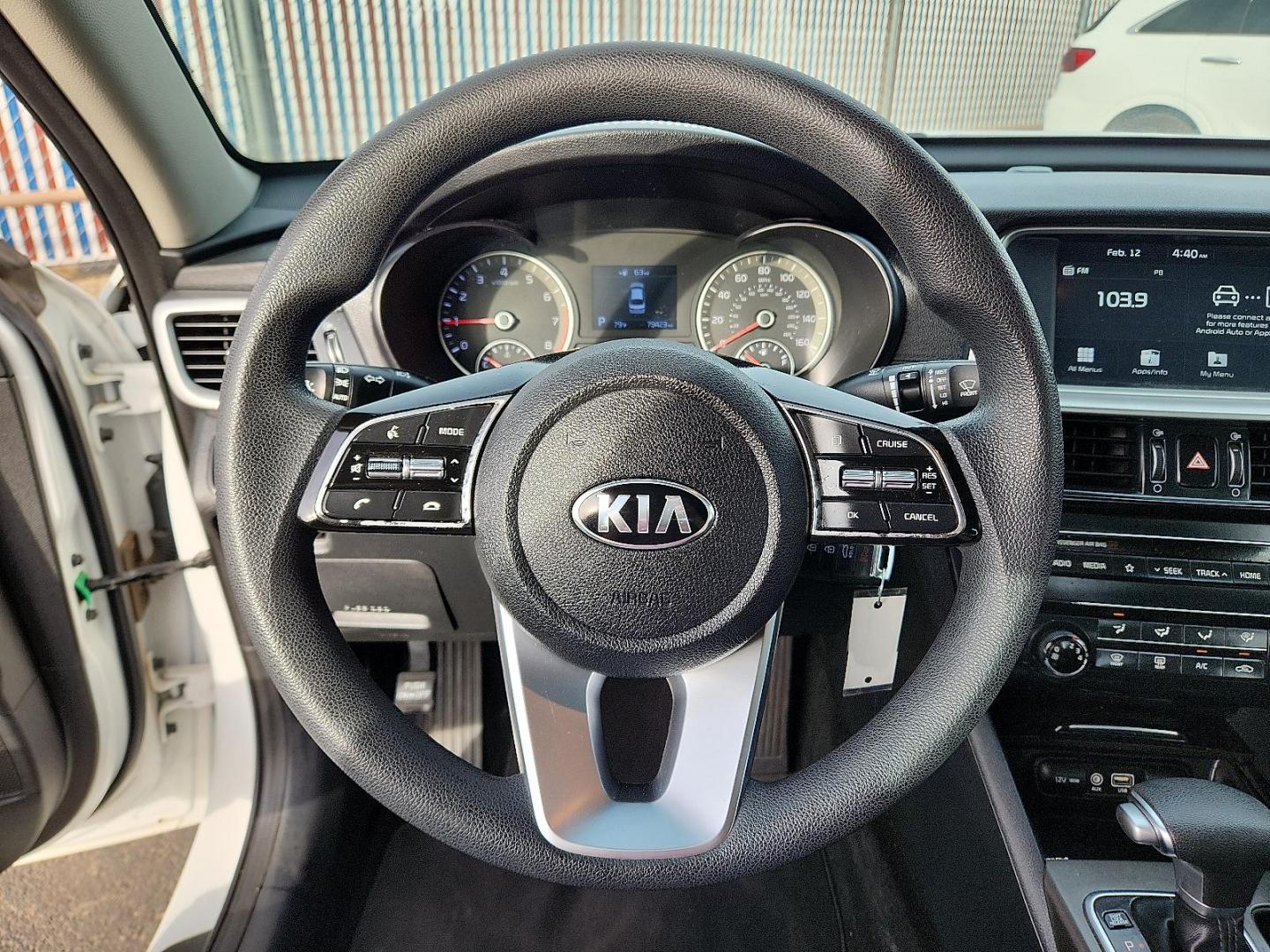 2019 WHITE Kia Optima LX (5XXGT4L32KG) with an Theta II 2.4L I-4 gasoline direct injection, DOHC, D-CVVT variable valve control, regular unleaded, engine with 185HP engine, located at 4110 Avenue Q, Lubbock, 79412, 33.556553, -101.855820 - 02/10/2026 KEY IN ENVELOPE GOD - Photo#10