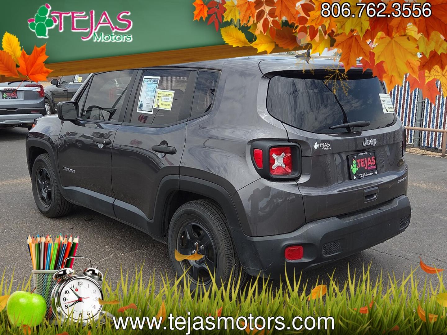 2021 Granite Crystal Metallic Clearcoat - PAU /Black - X9 Jeep Renegade Sport FWD (ZACNJCABXMP) with an Tigershark MultiAir 2.4L I-4 variable valve control, regular unleaded, engine with 180HP engine, located at 4110 Avenue Q, Lubbock, 79412, 33.556553, -101.855820- Photo#3