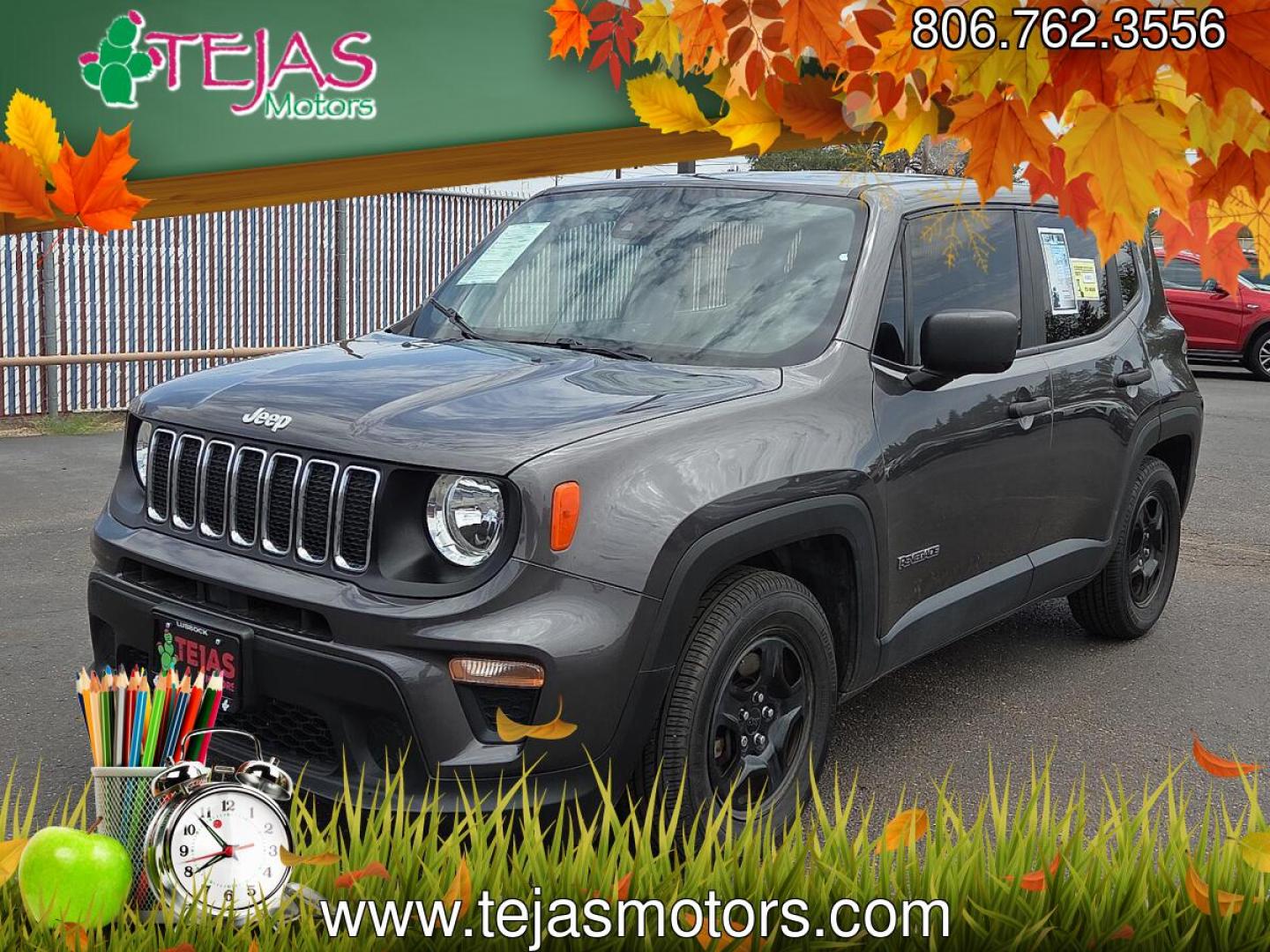 2021 Granite Crystal Metallic Clearcoat - PAU /Black - X9 Jeep Renegade Sport FWD (ZACNJCABXMP) with an Tigershark MultiAir 2.4L I-4 variable valve control, regular unleaded, engine with 180HP engine, located at 4110 Avenue Q, Lubbock, 79412, 33.556553, -101.855820- Photo#4