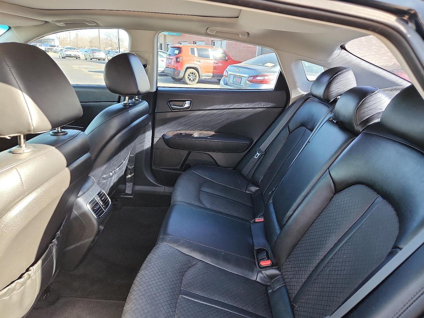 2018 BLACK Kia Optima EX (5XXGU4L39JG) with an Theta II 2.4L I-4 gasoline direct injection, DOHC, CVVT variable valve control, regular unleaded, engine with 185HP engine, located at 4110 Avenue Q, Lubbock, 79412, 33.556553, -101.855820 - 02/24/2026 KEY IN ENVELOPE GOD - Photo#4